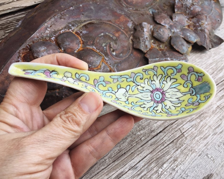 Three Old Chinese Spoons Instant Collection Chinoiserie Decor