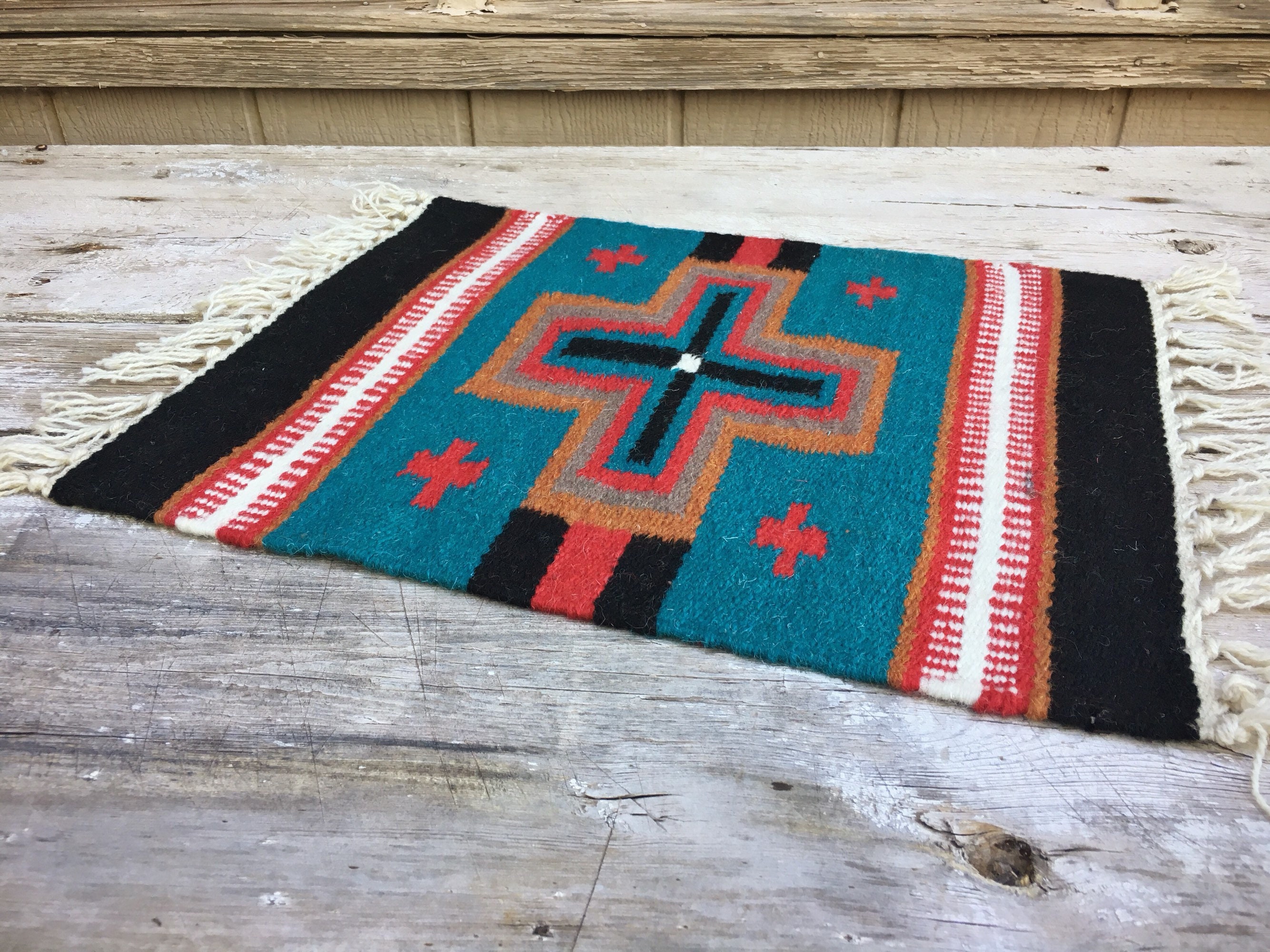 15 x 20 Handwoven Wool Placemat or Table Mat Southwestern Decor, Woven