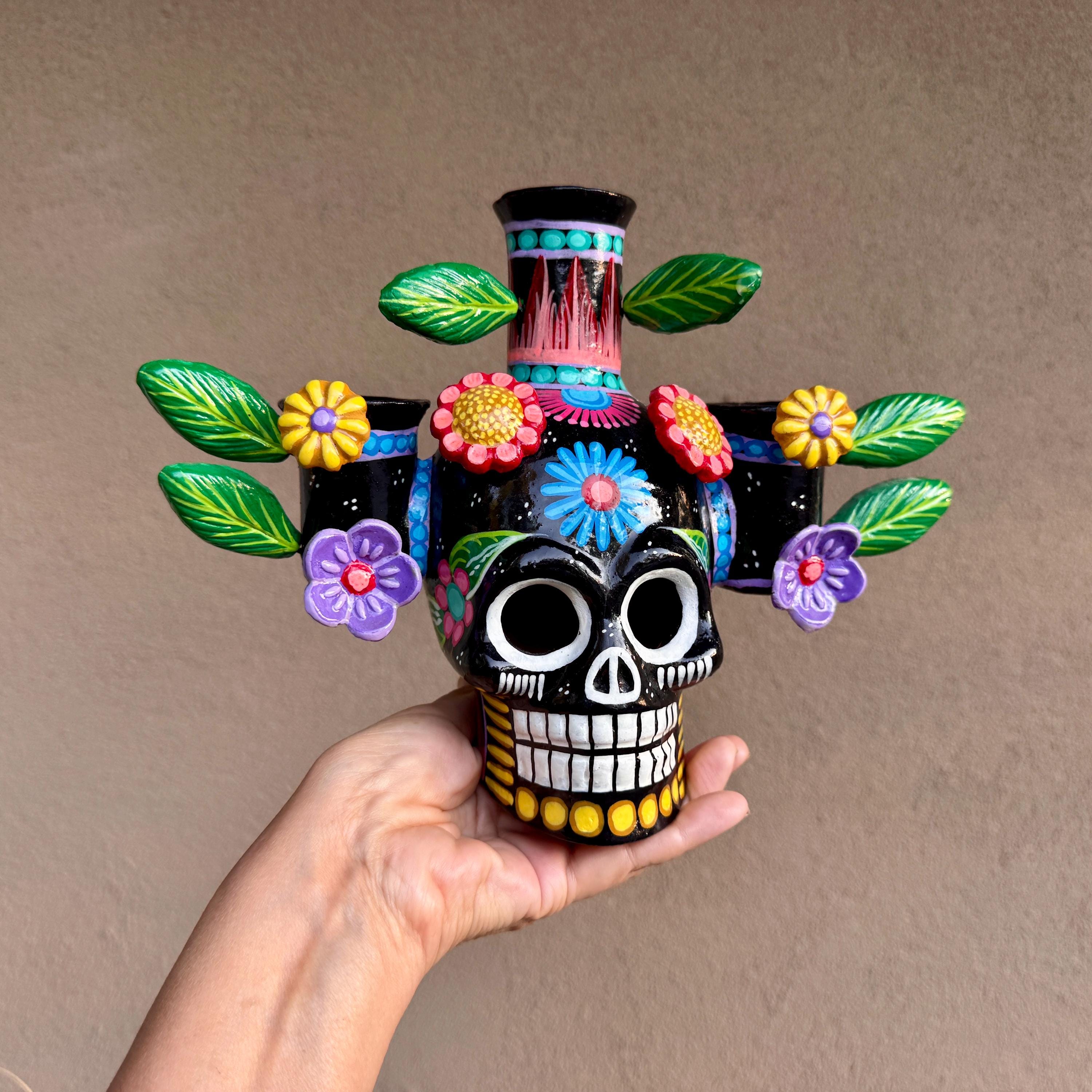 Mexican Skull Candelabra - Etsy