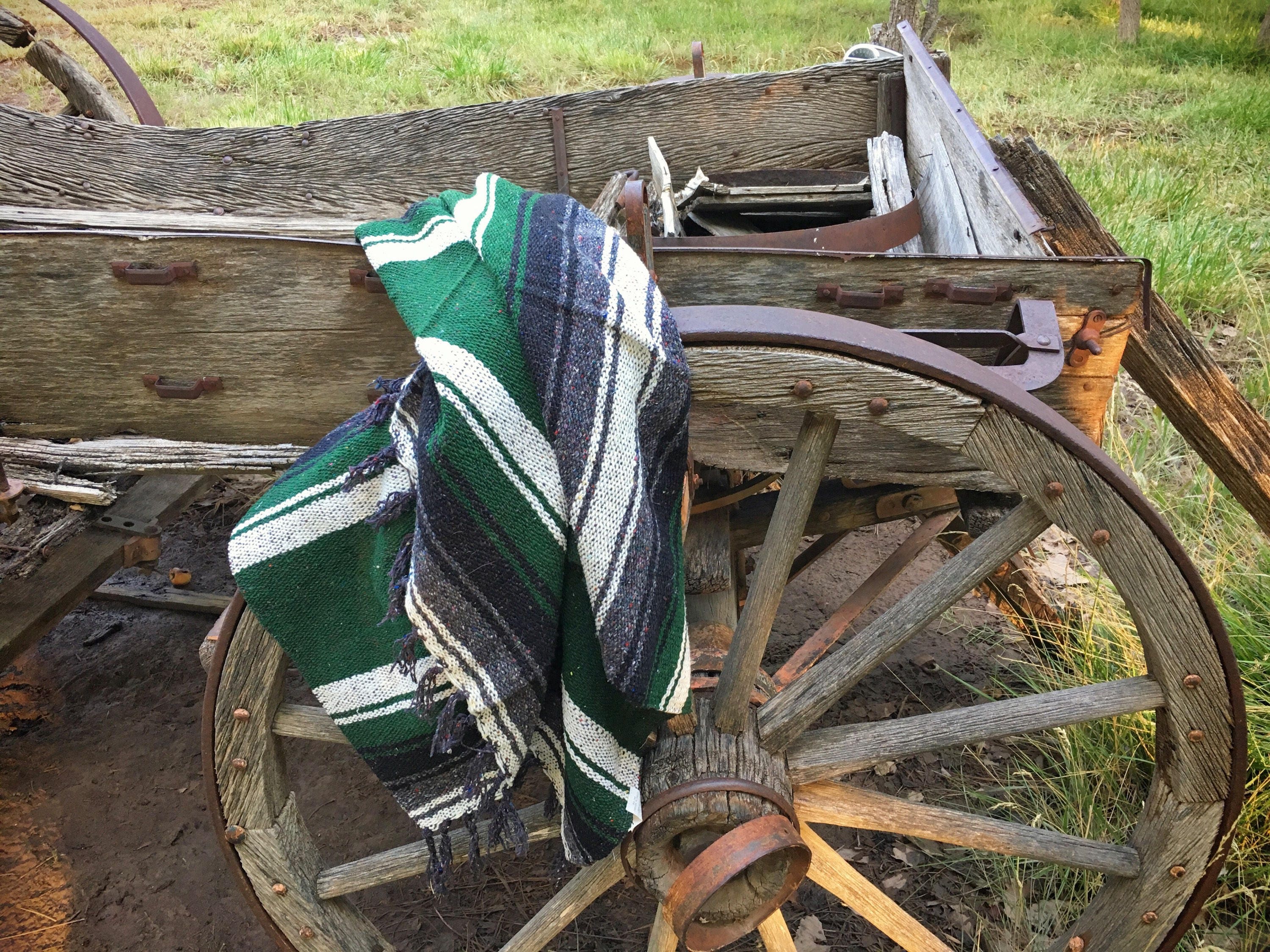 Vintage woven Mexican blanket bohemian decor yoga blanket car seat