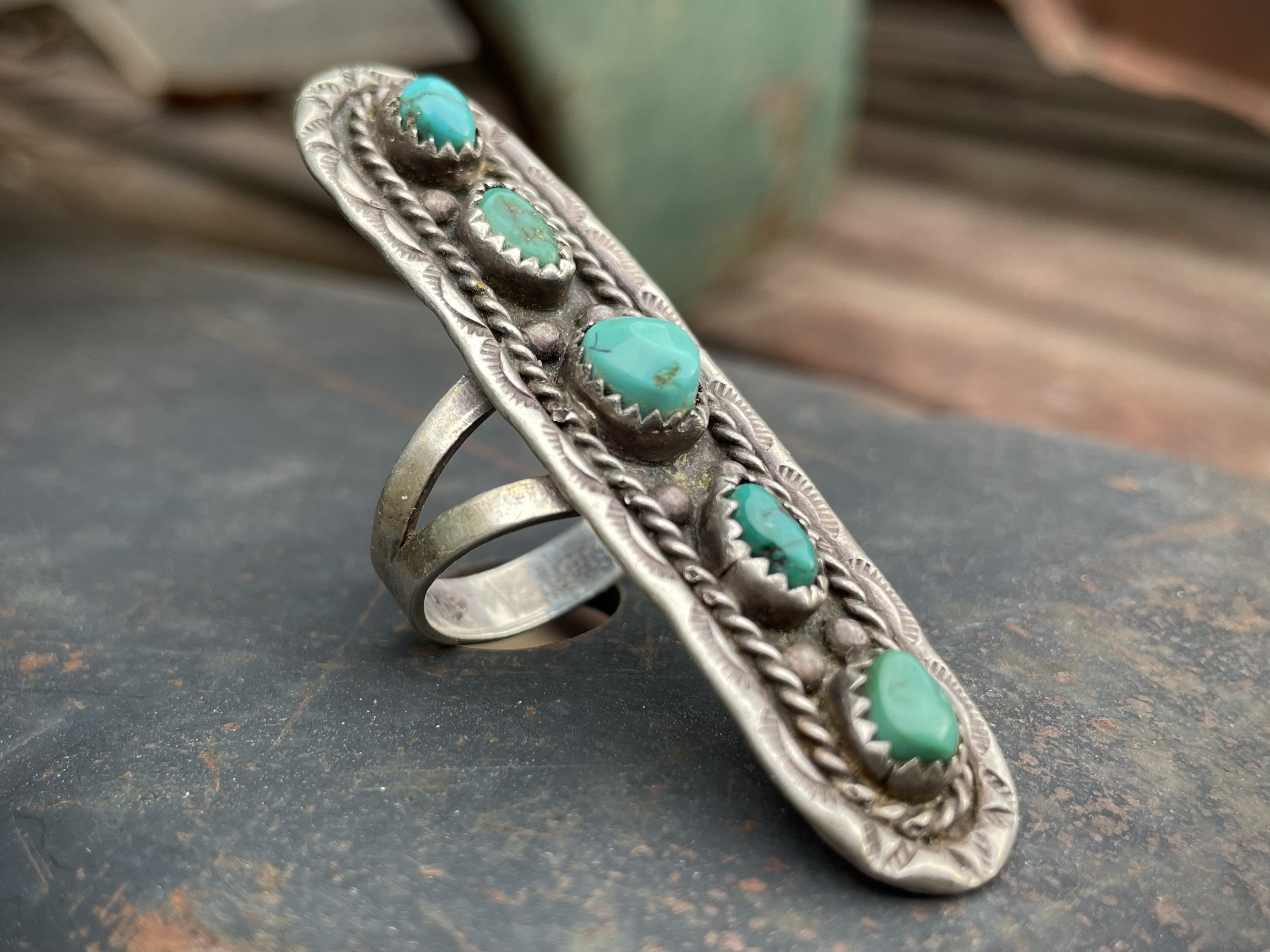 Native American One Of The Best Vintage Ingot Persin Turquoise Hand Tooled Bracelet Old Native American One Of The Best Vintage Ingot Persin Turquoise Hand Tooled Bracelet Old