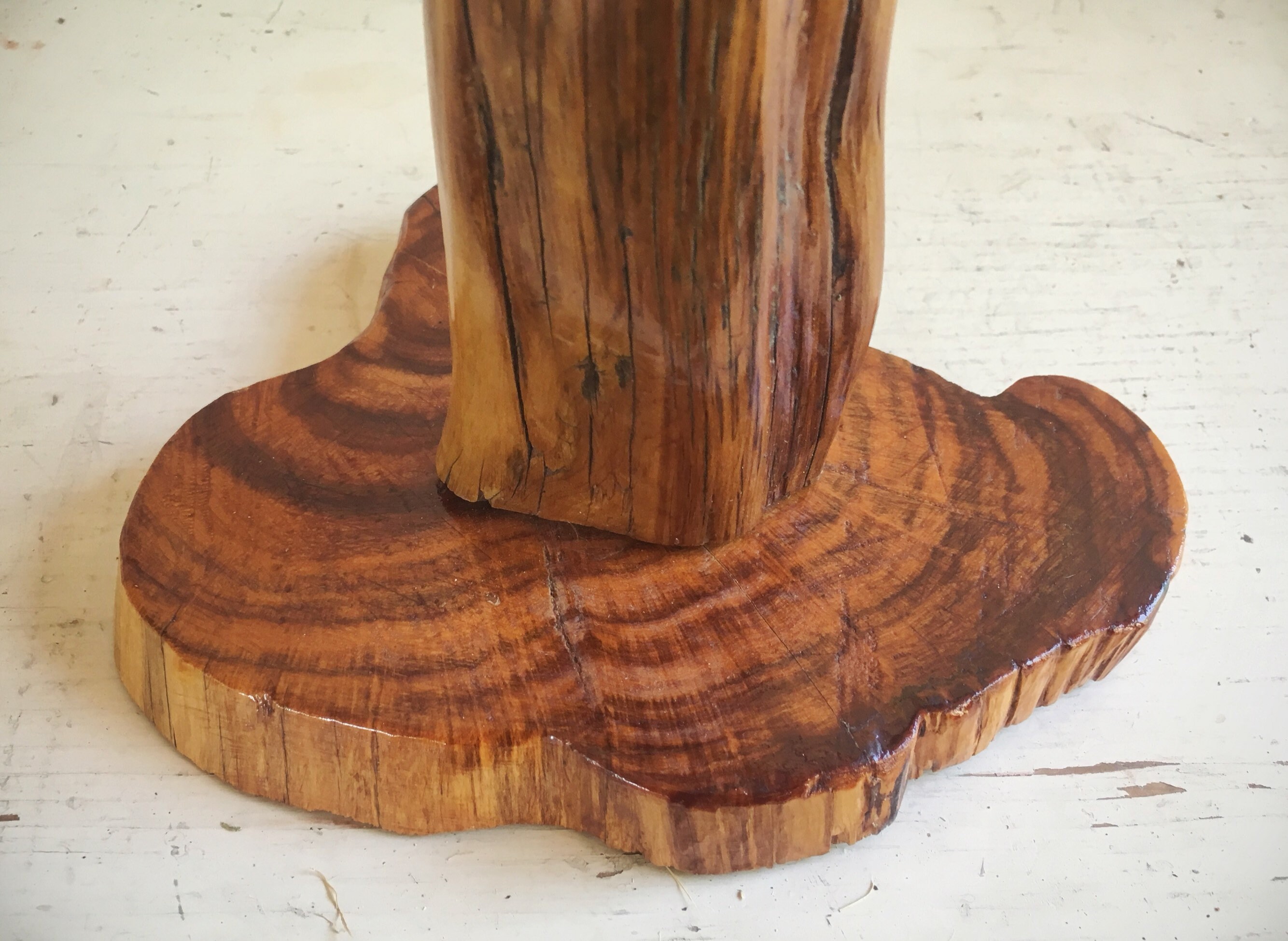 Burl Wood Hand Sculpture Natural Decor, Gift for Writer or Artist, Outsider Art Wood Carving