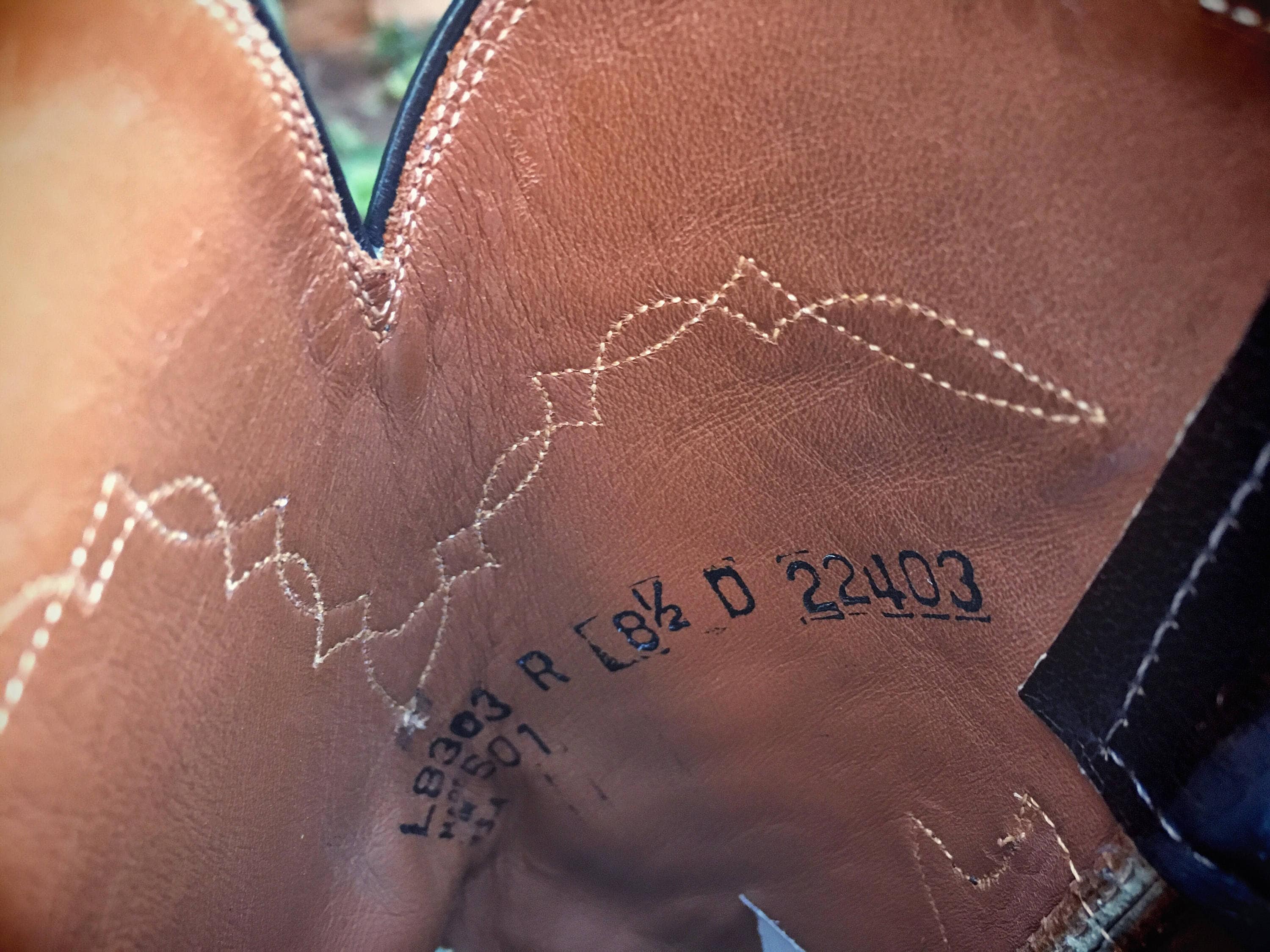 Bottes Cowboy Lucchese Vintage - Cuir Marron - Homme Taille 8