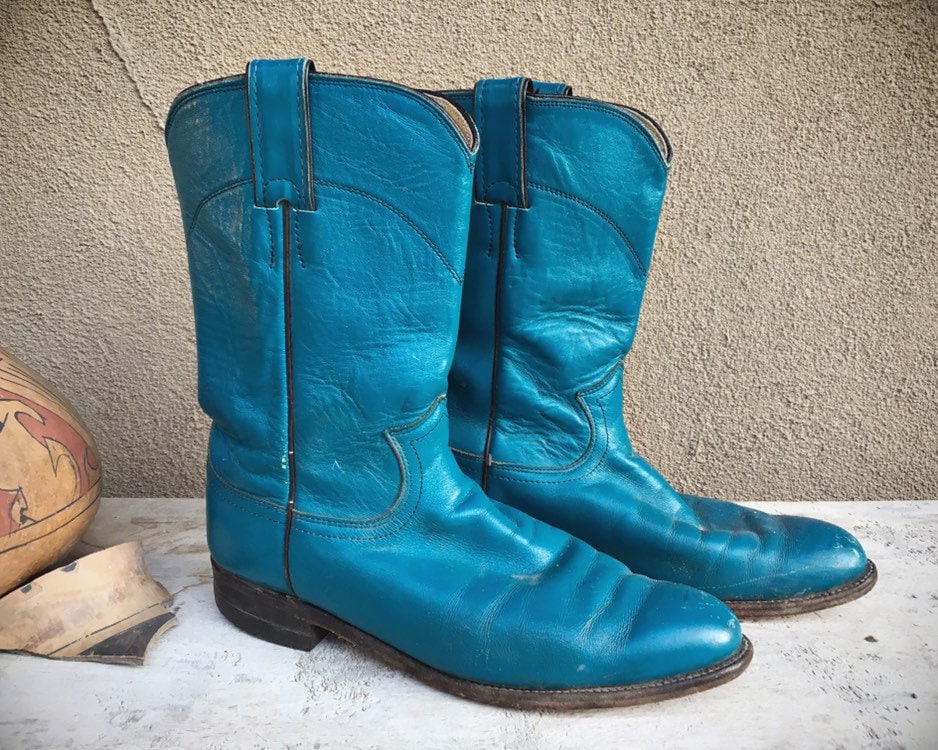 blue western boot