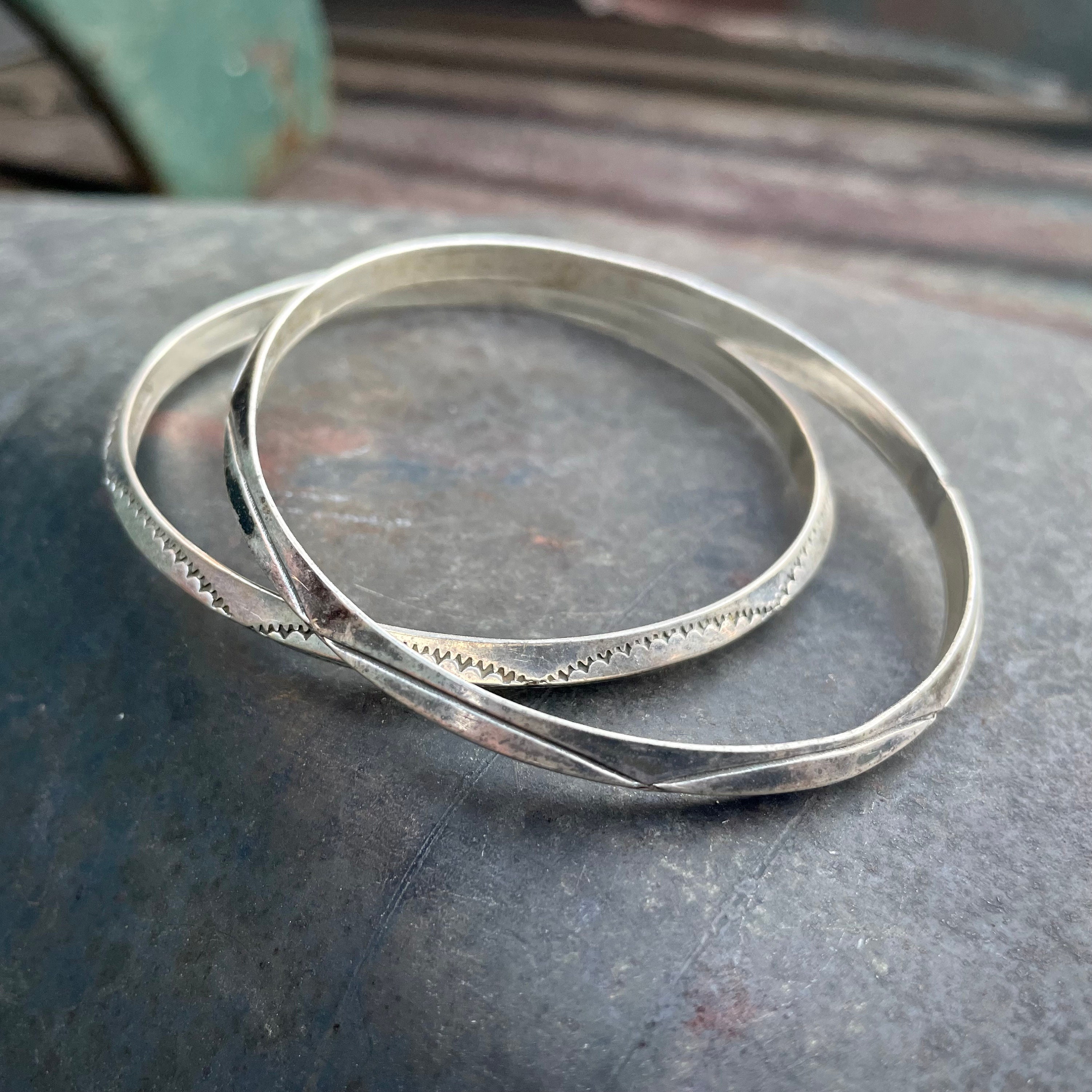 Vintage Tahe Sterling Silver Navajo Bangle Bracelet. - Etsy