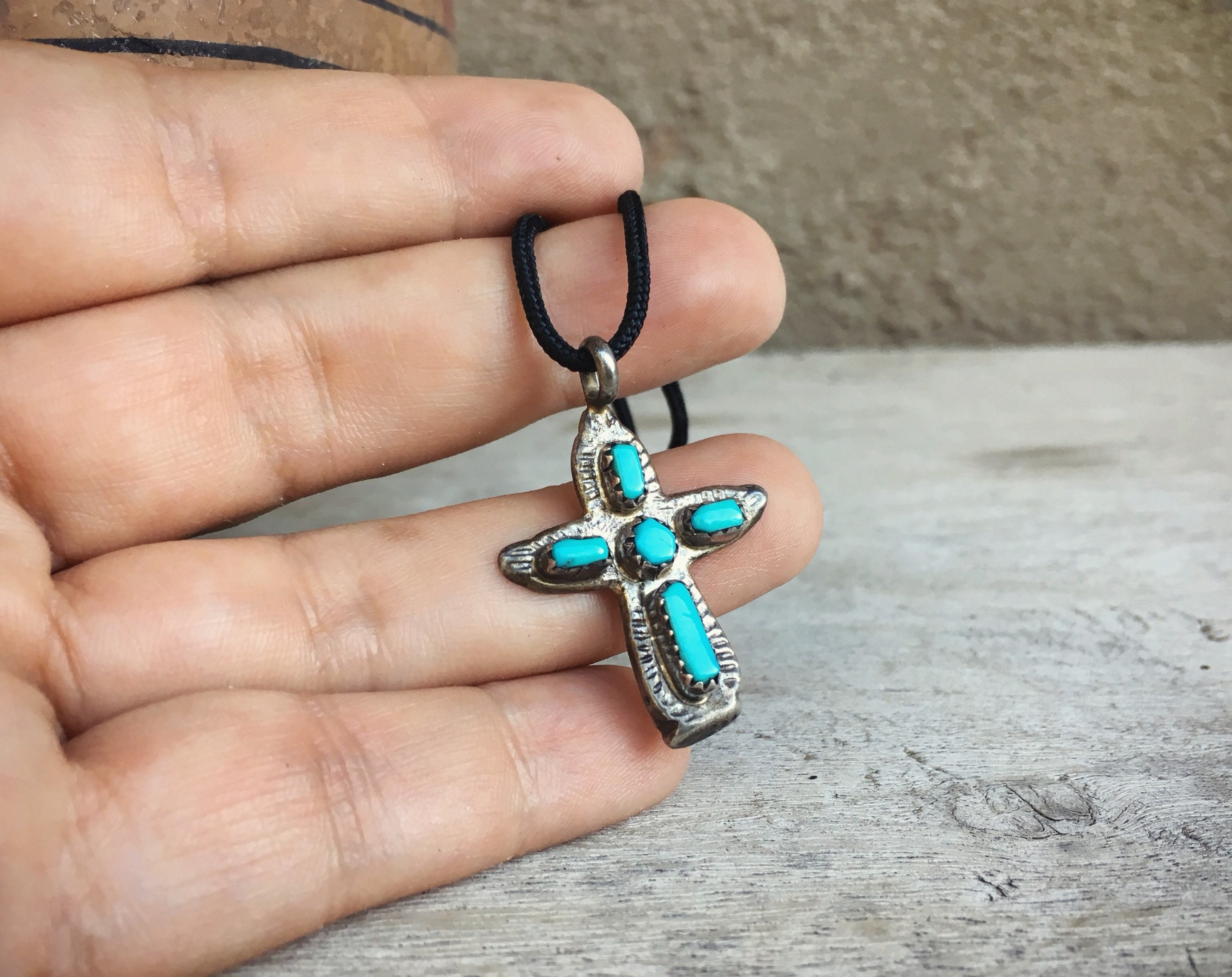 Important Old Zuni Horace Iule Turquoise Native American Jewelry Silver Cross Necklace Important Old Zuni Horace Iule Turquoise Native American Jewelry Silver Cross Necklace