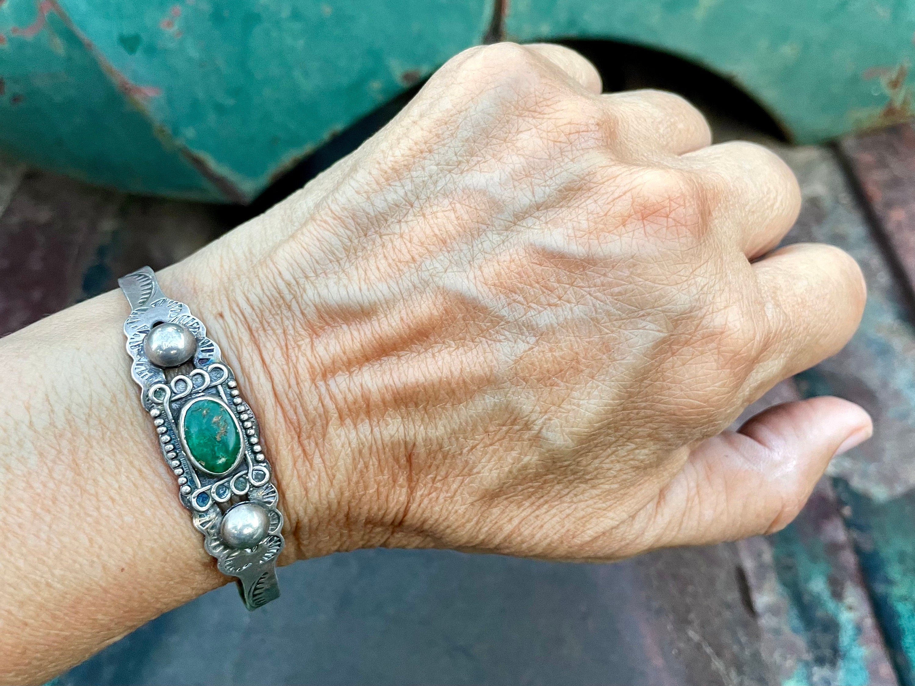 Fred Harvey Era Dainty Vintage Turquoise Ring