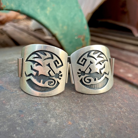 Remarkable Vintage Native American Hopi Guild Sterling Silver Band Ring Remarkable Vintage Native American Hopi Guild Sterling Silver Band Ring