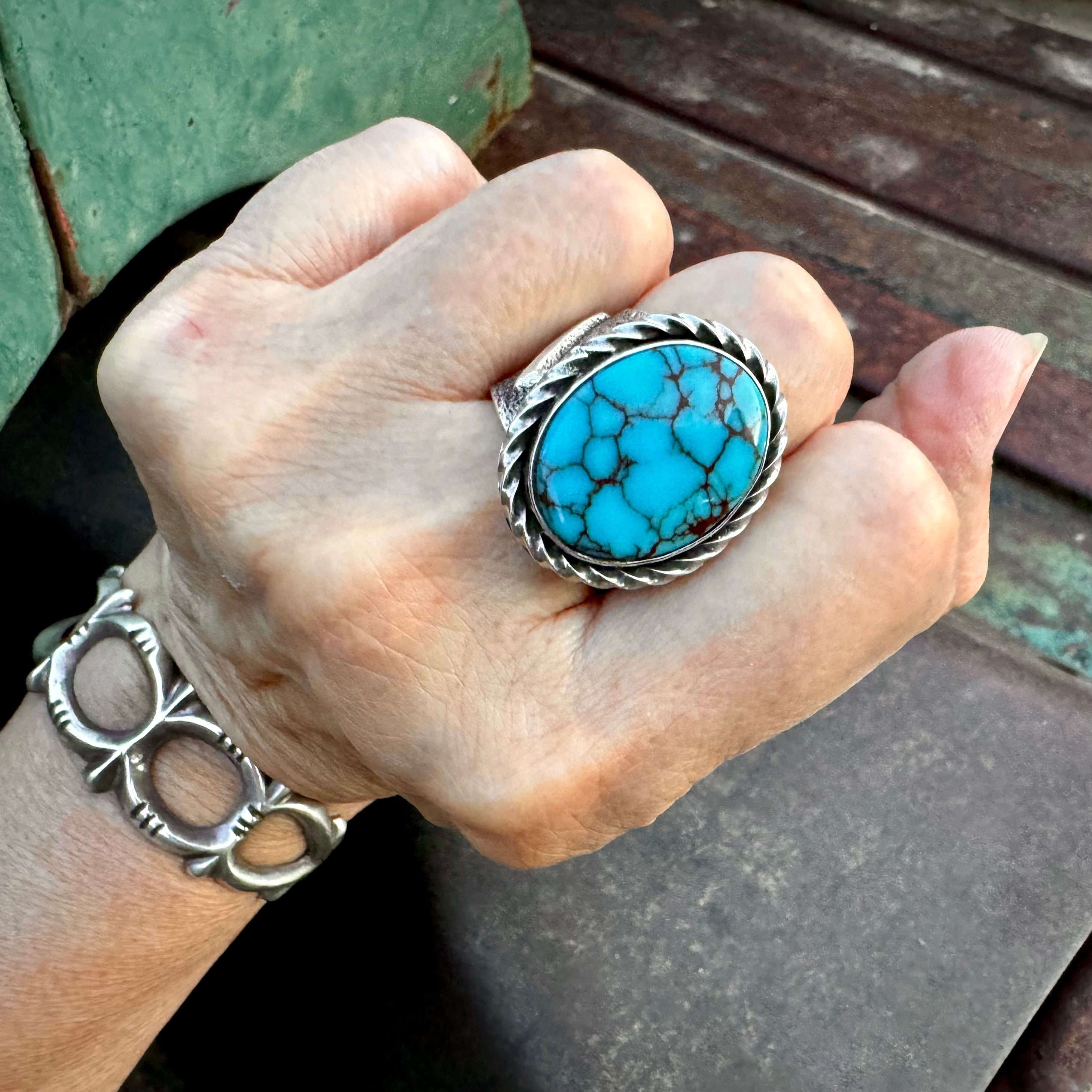 Hvy Navajo Tufa Casted Native American Jewelry Silver Earth Blue Turquoise Native American Jewelry Silver Bracelet Hvy Navajo Tufa Casted Native American Jewelry Silver Earth Blue Turquoise Native American Jewelry Silver Bracelet