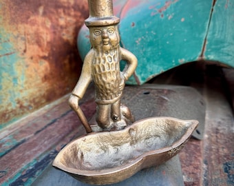 Mr. Peanut Cast Iron Nut Dish, Vintage Advertising Memorabilia