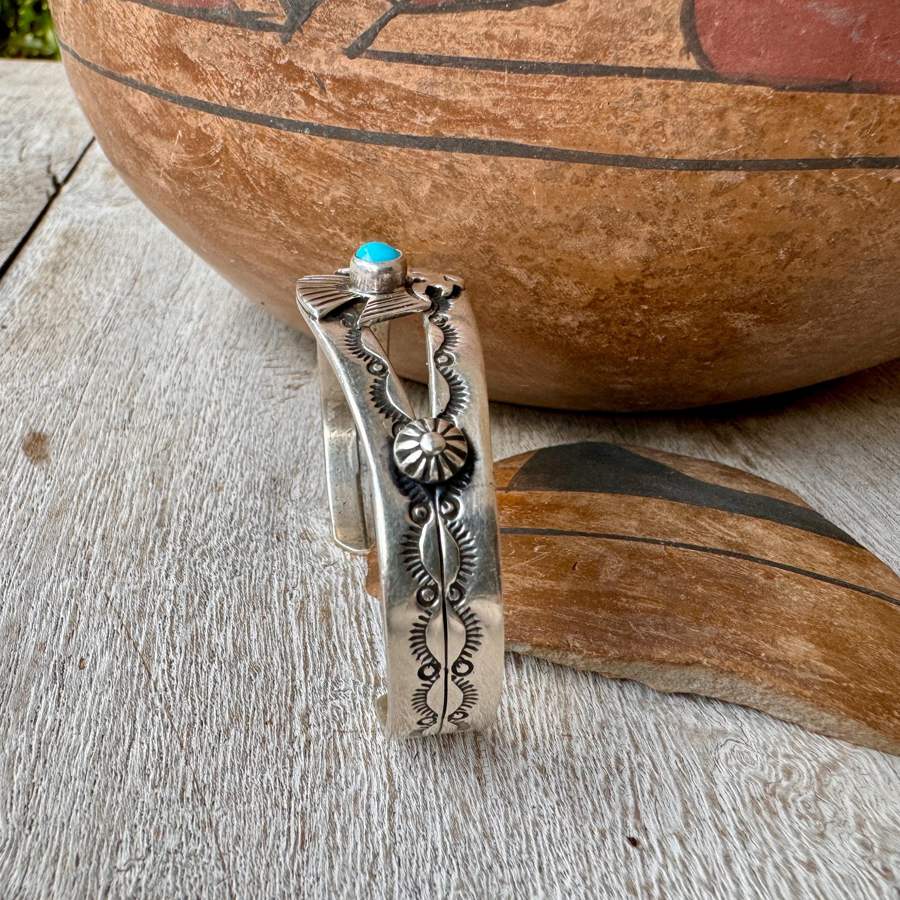 Navajo Andy Cadman Sterling Silver Turquoise Thunderbird Navajo Andy Cadman Sterling Silver Turquoise Thunderbird