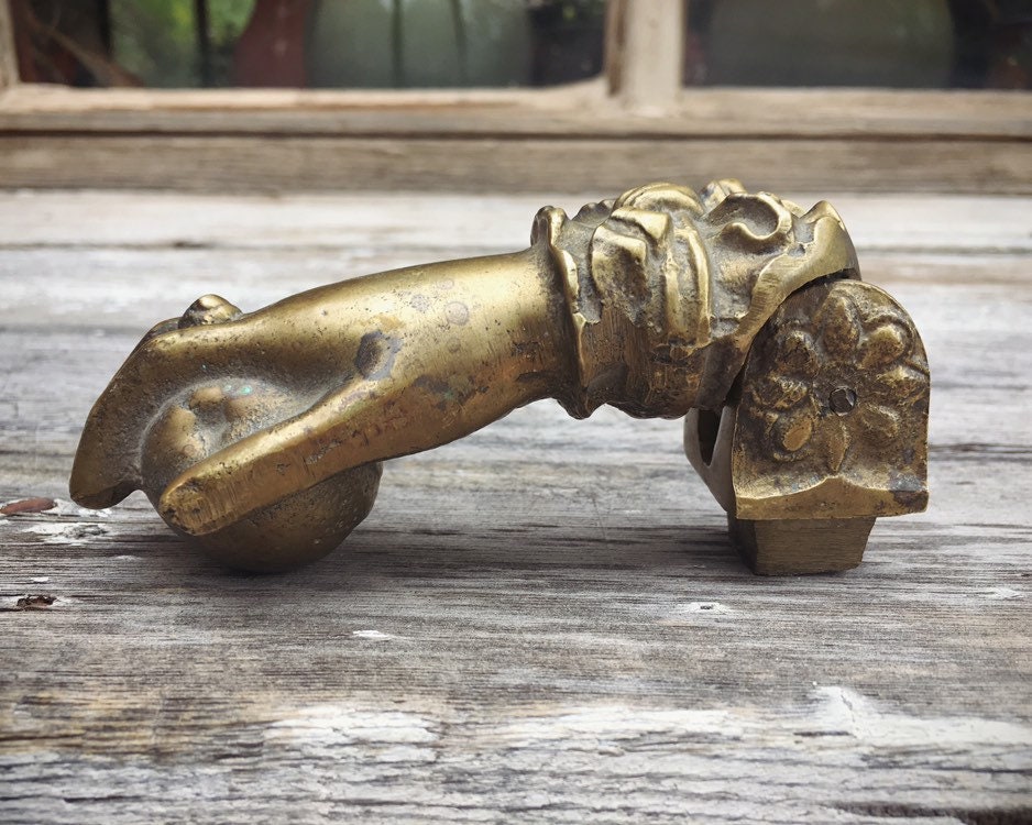 Large Two Piece Brass Door Knocker