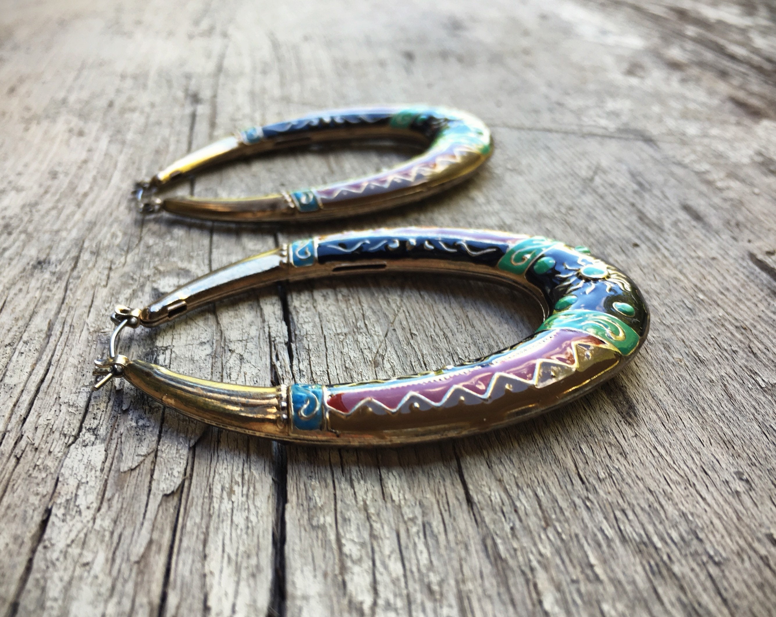 large tribal hoop earrings
