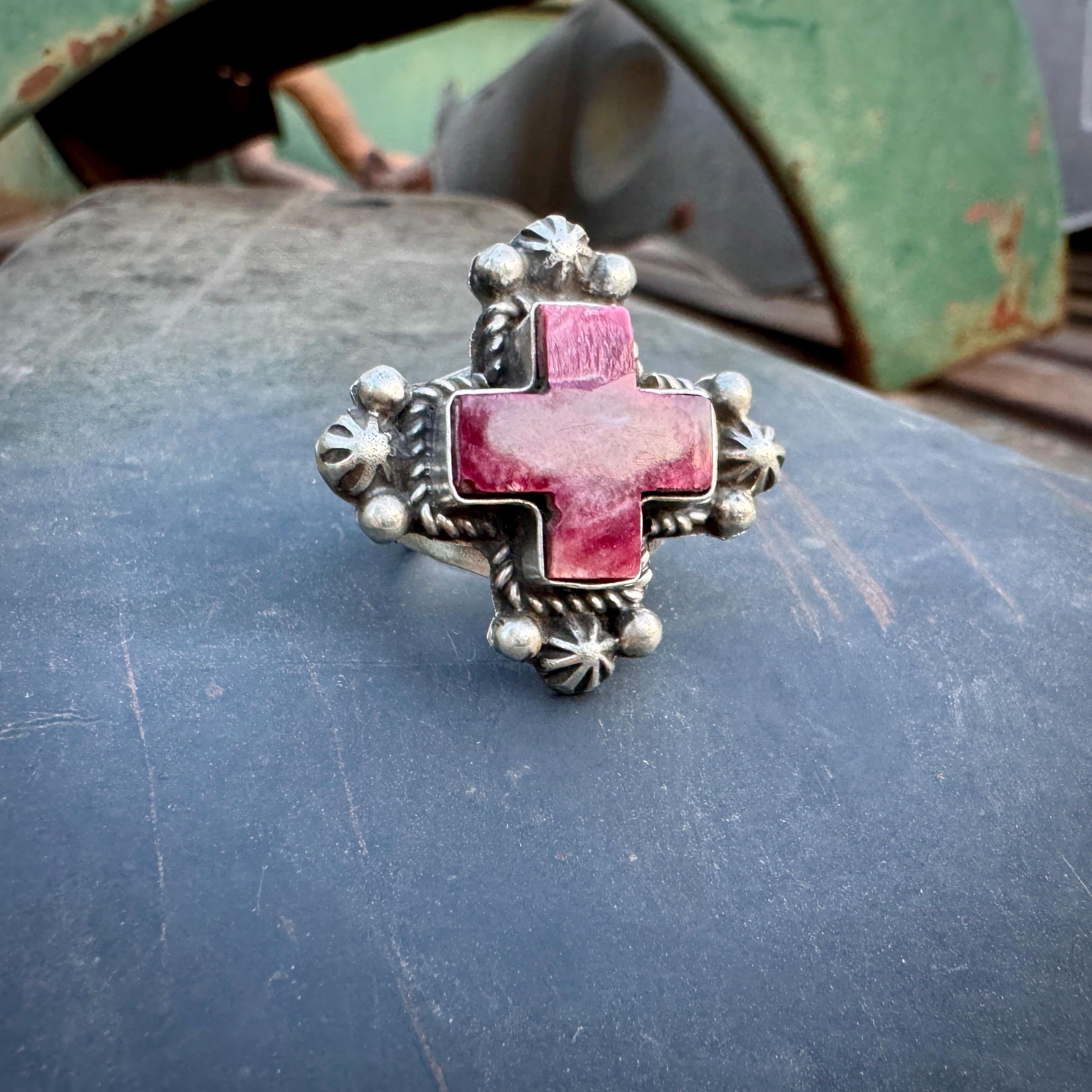 Sterling Silver Shell Cross Ring Sterling Silver Shell Cross Ring
