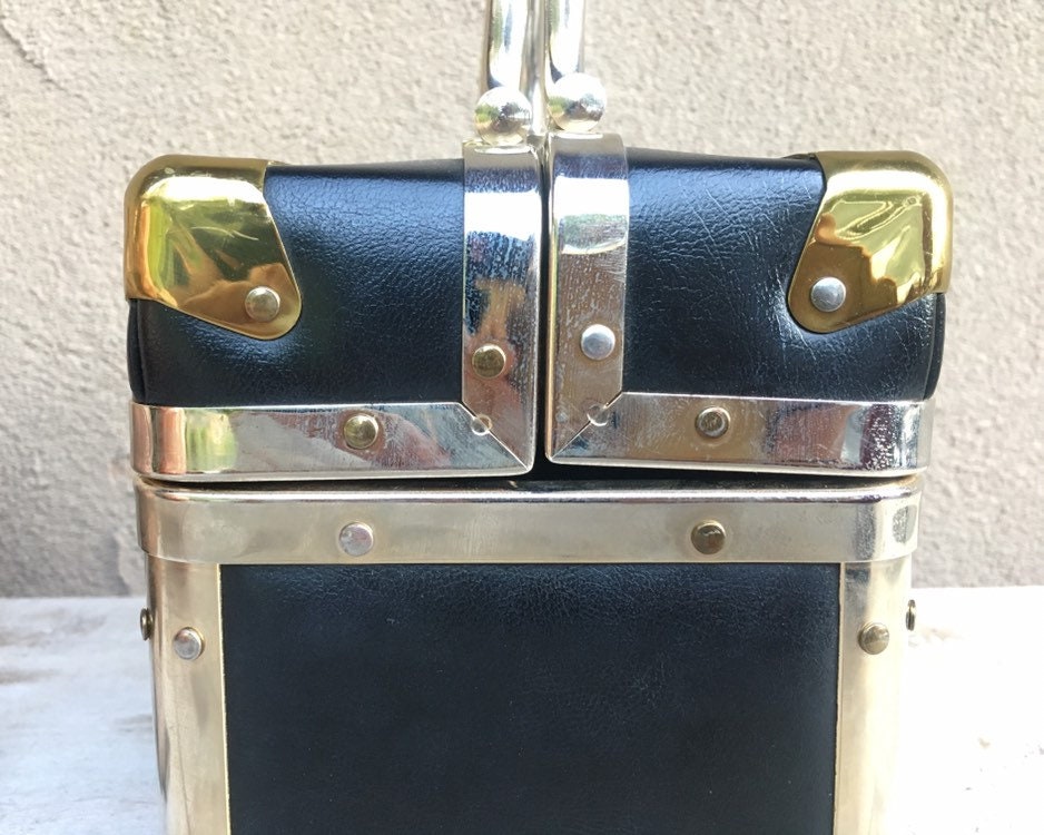 Vintage | Bags | Vintage Lucite Caged Metal Box Bag Purse Handbag | Poshmark
