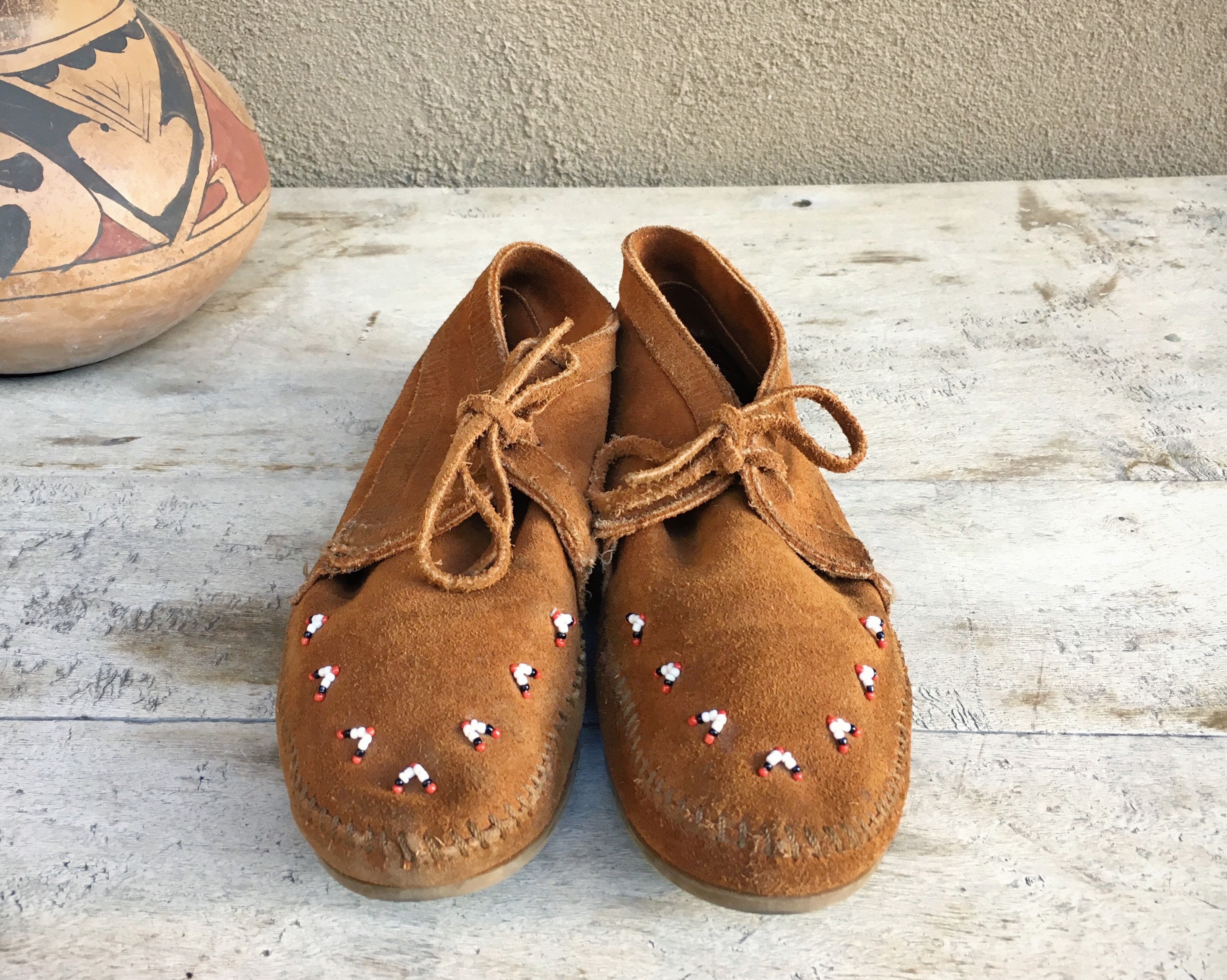 Moccasins Women's Size 8 Brown Suede Hard Sole Moccasin Shoes