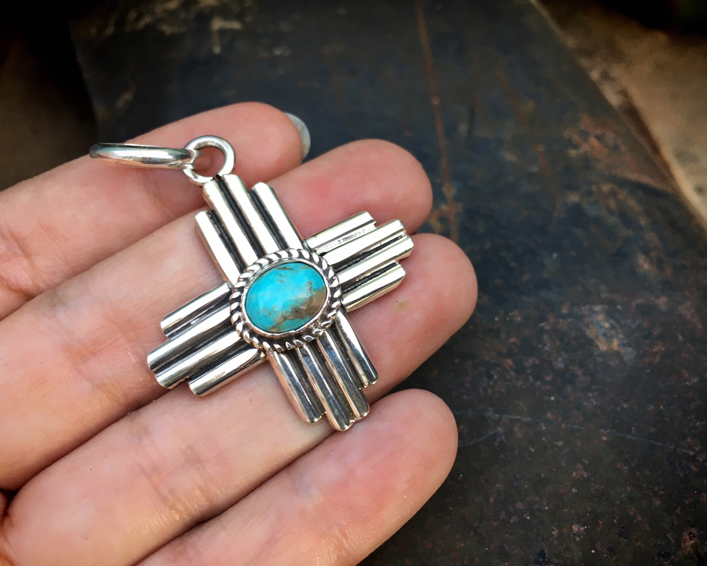 【ンチョが】 New NAVAJO Indian Jewelry Necklace ナバホ ナバホ族 インディアンジュエリー ターコイズ ...