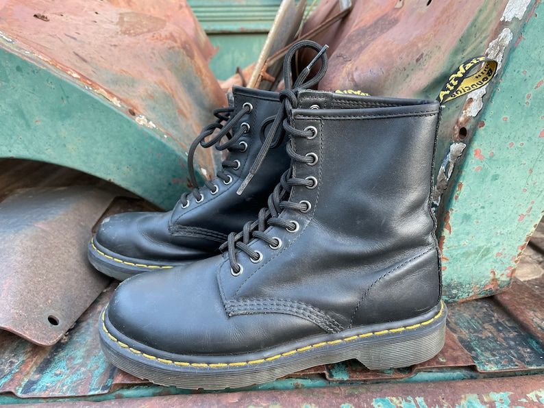 Distressed Vintage Black Dr Martens Eight Eyelet Original Made - Etsy