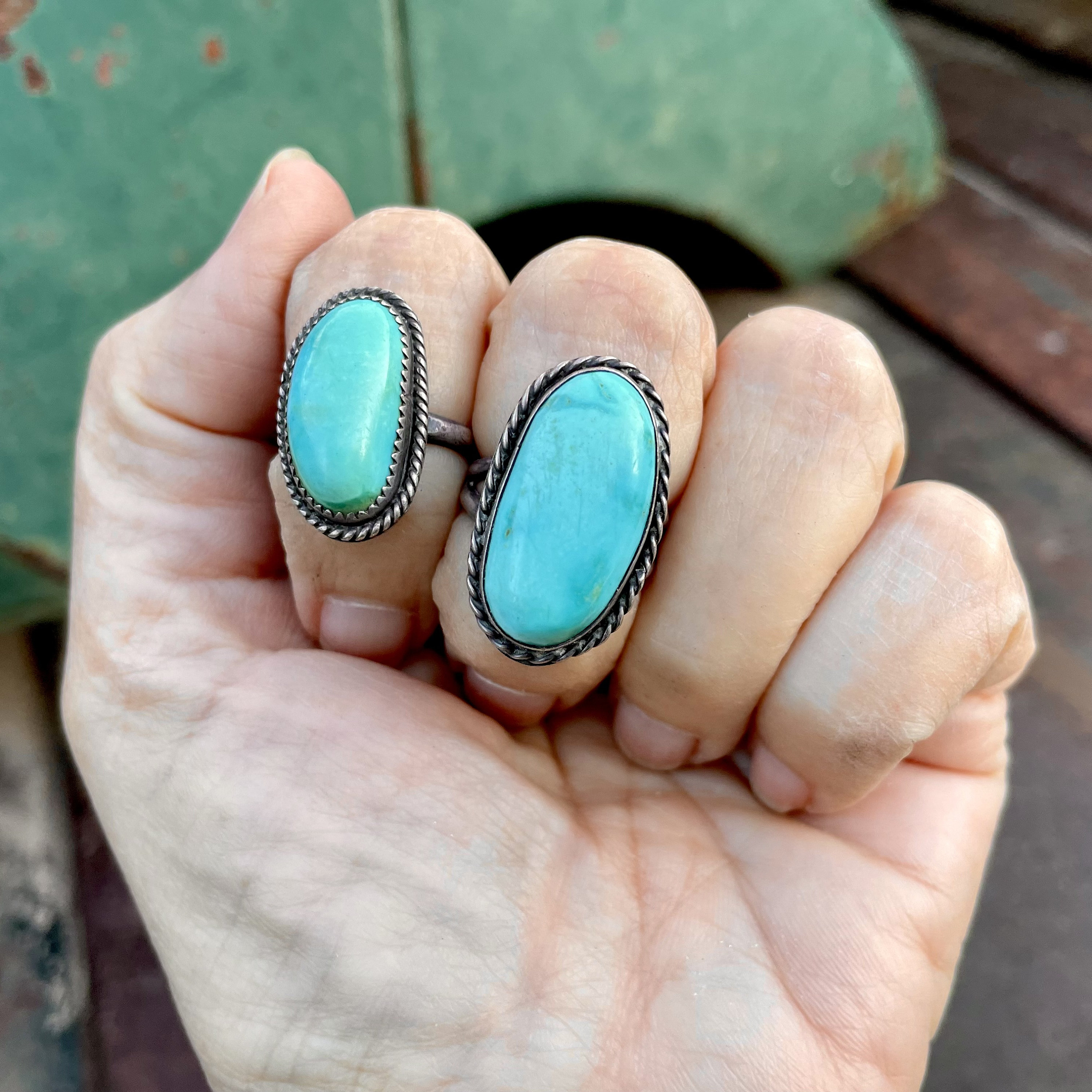 Amazing Vintage Navajo Domed Turquoise Sterling Silver Native American Bracelet Amazing Vintage Navajo Domed Turquoise Sterling Silver Native American Bracelet
