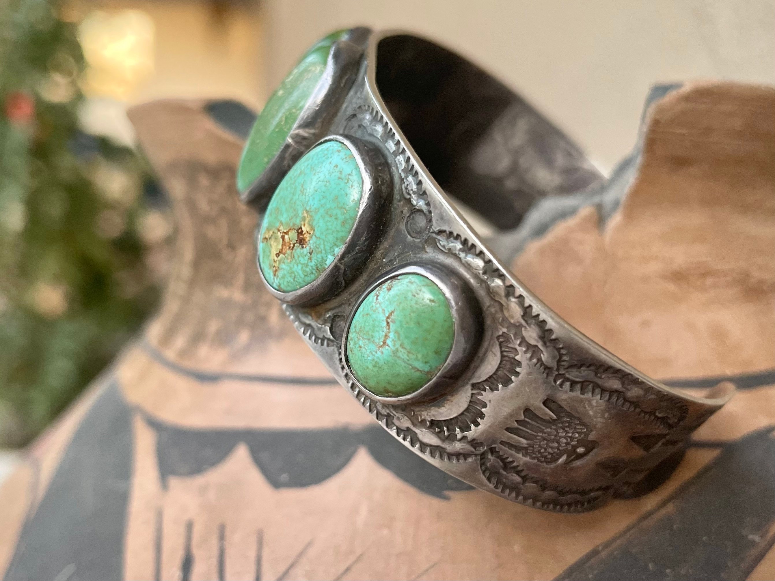 Fred Harvey Era Five Stone Bracelet Size 6.5 Cerrillos Fred Harvey Era Five Stone Bracelet Size 6.5 Cerrillos