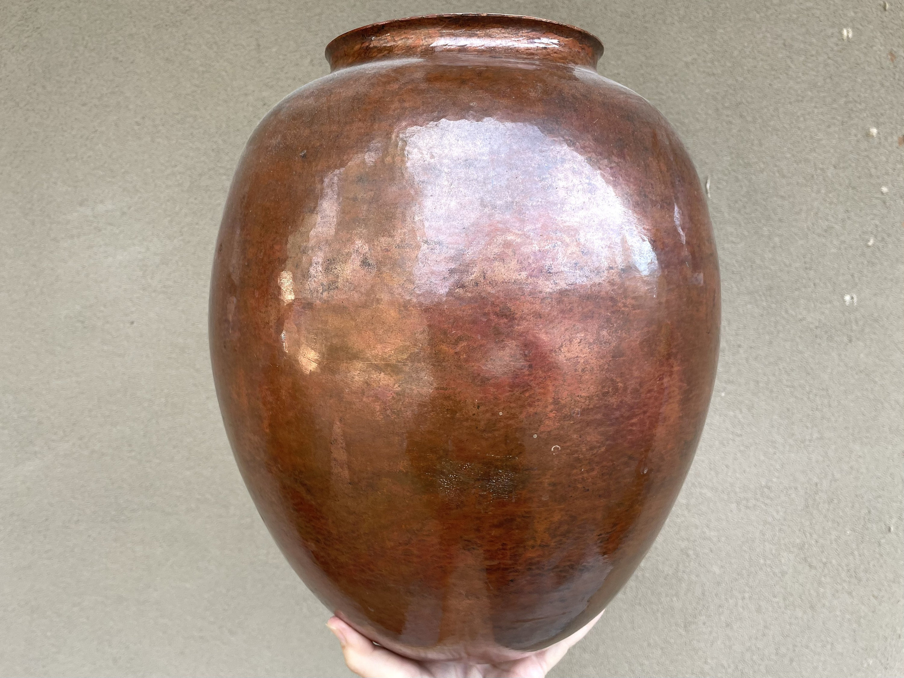 Vintage 15 Tall Hand Copper Vase from Santa Clara de Cobre