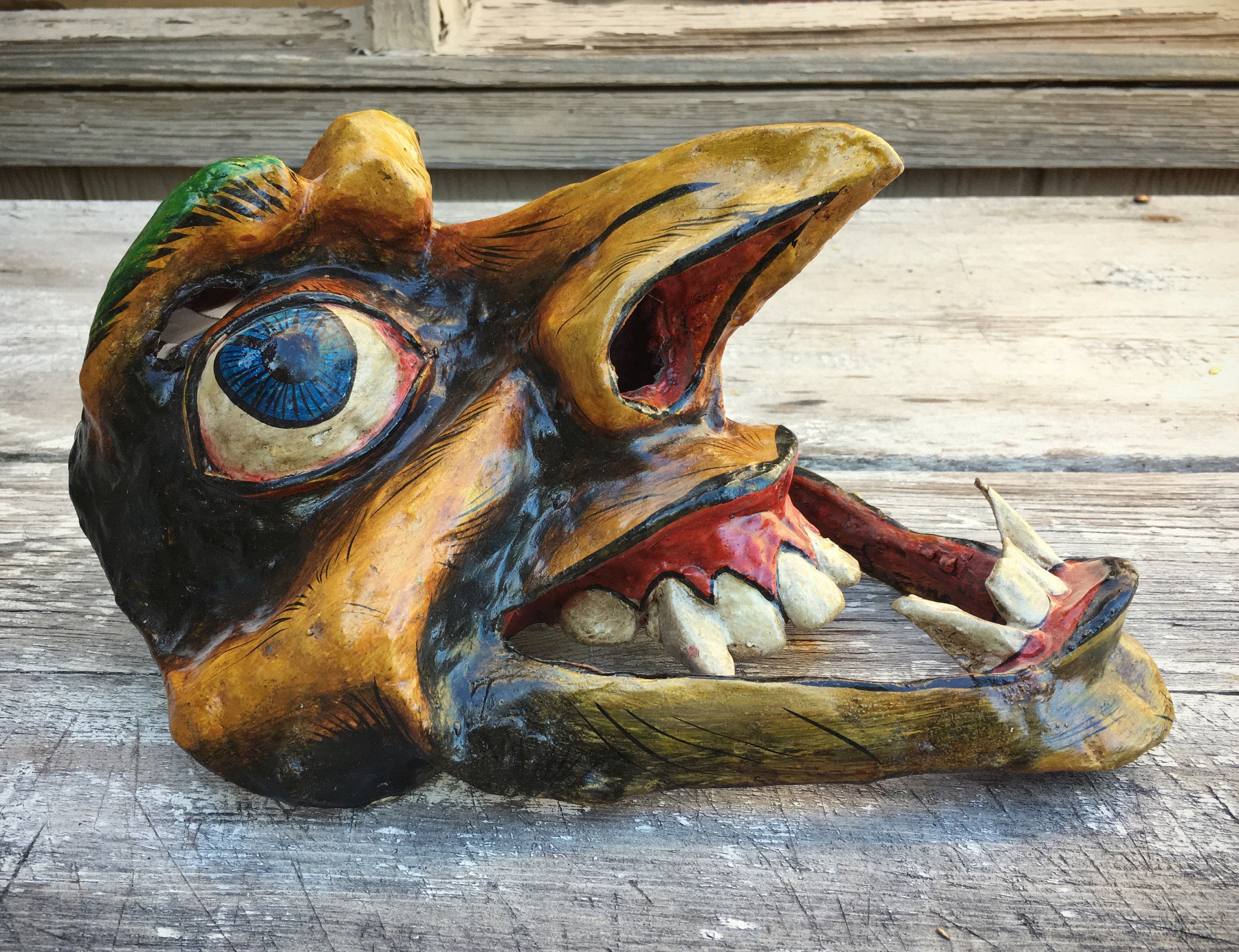 Paper Mache Masks at New River Art & Fiber