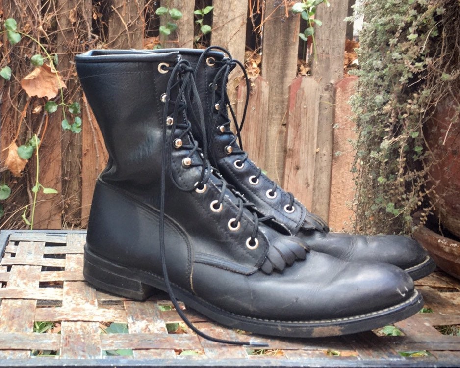 black packer boots