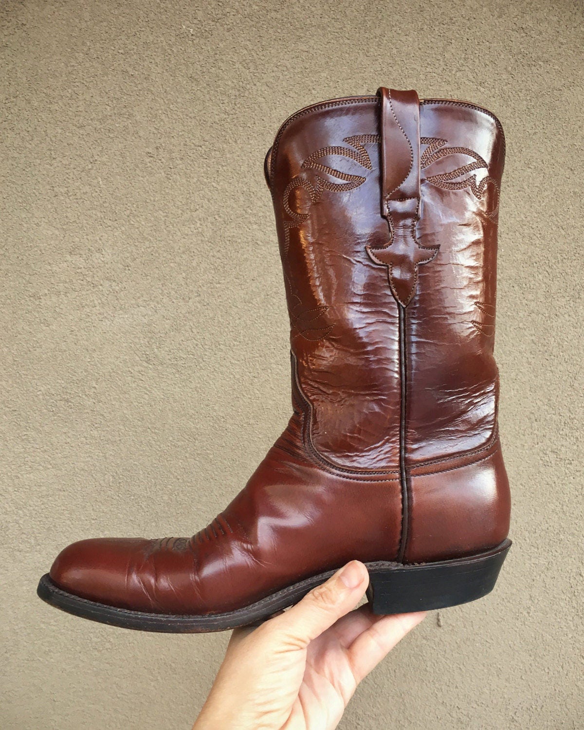 Vintage Lucchese cowgirl boot Women size 8.5 B (run small) brown