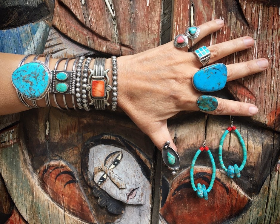 Turquoise cuff bracelets online women's
