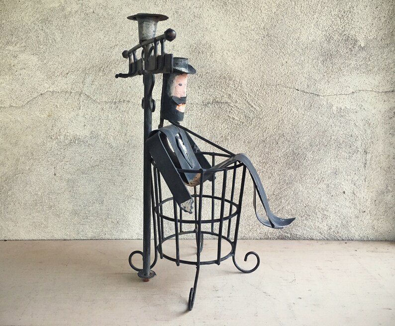 Vintage Metal Folk Art Sculpture New Mexico Art Outsider Art Etsy