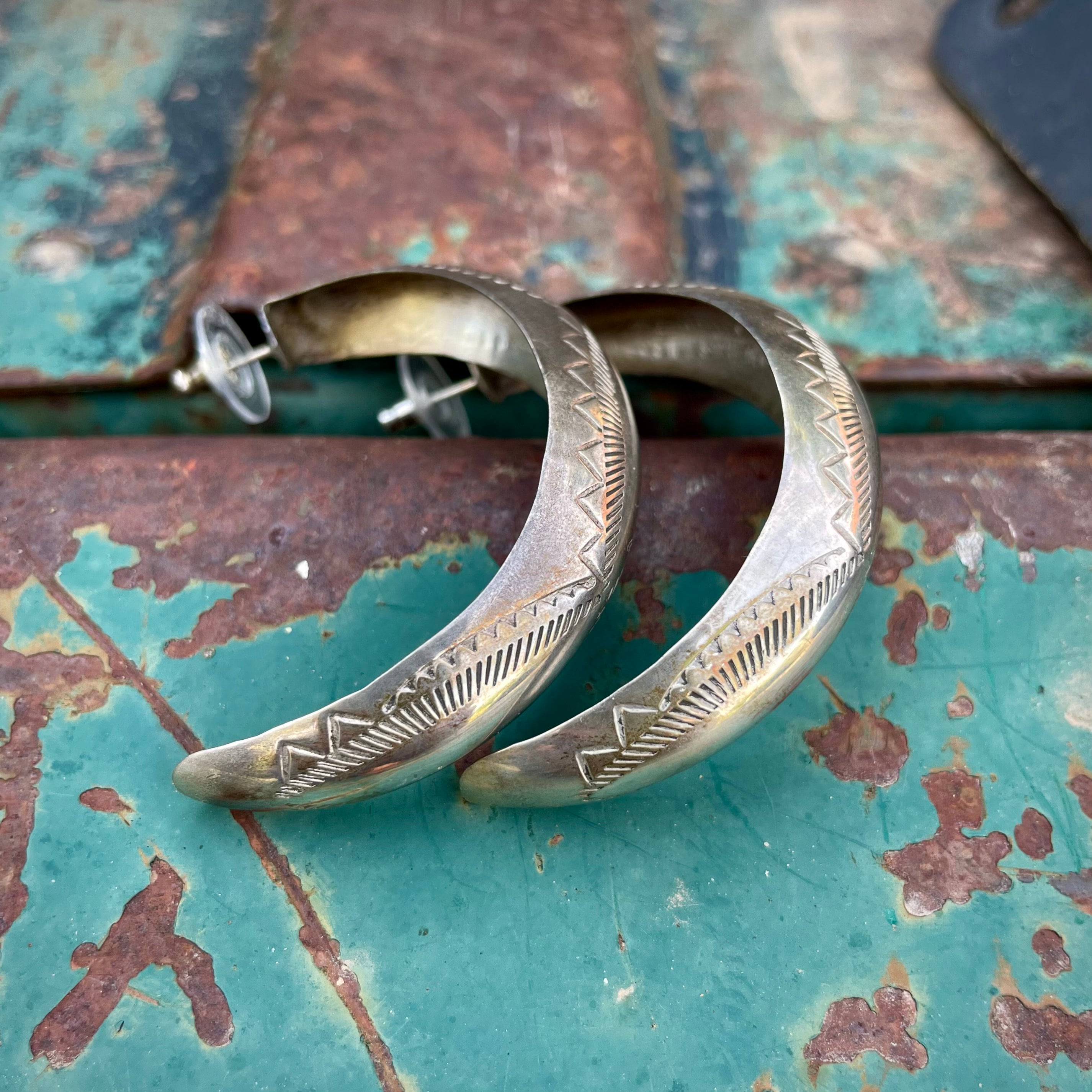 Native American Completely Hand Carved Vintage Navajo Sterling Silver Native Woman Bracelet Native American Completely Hand Carved Vintage Navajo Sterling Silver Native Woman Bracelet