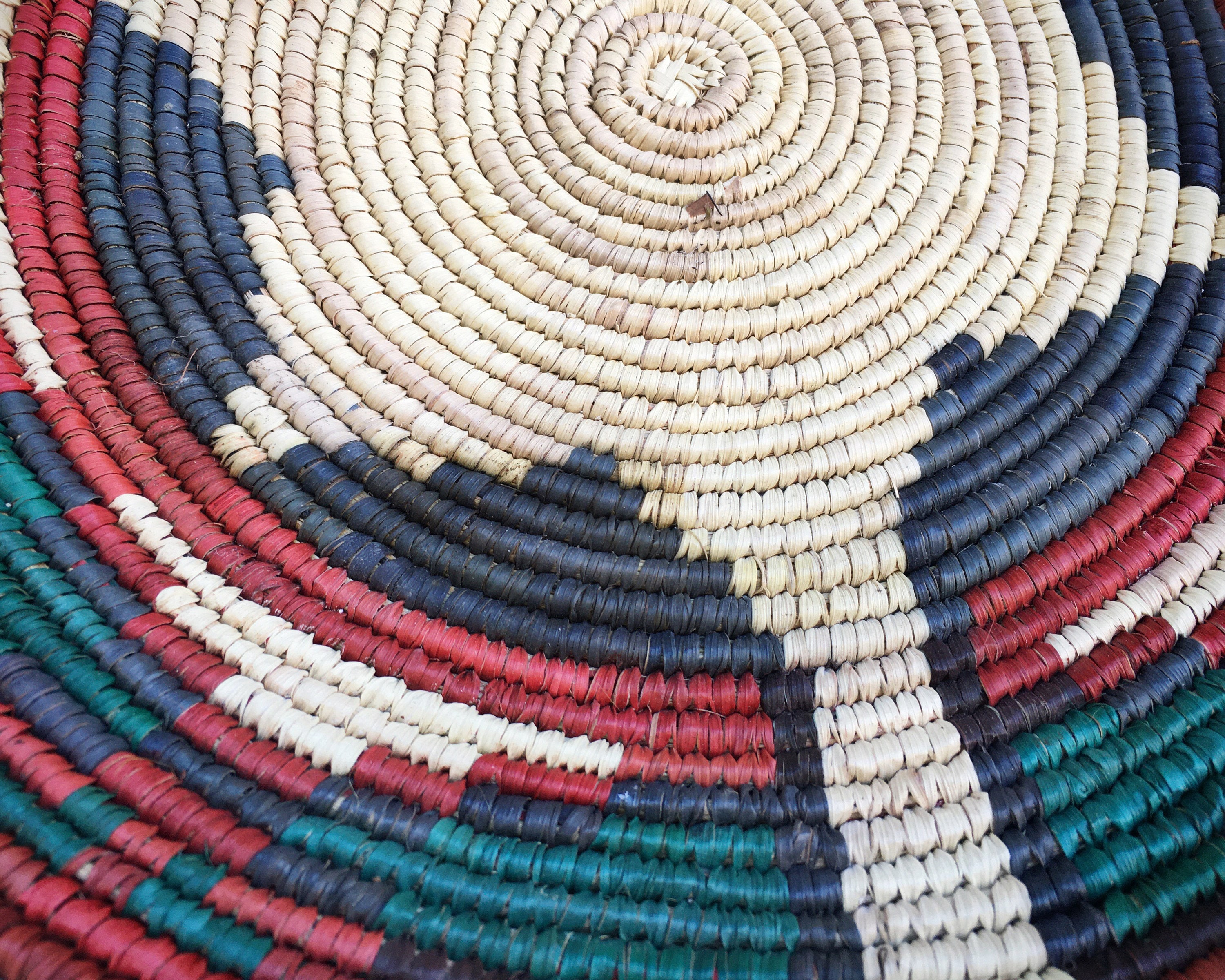 Coiled Basket Bowl Navajo Wedding Design Southwestern Decor, Native