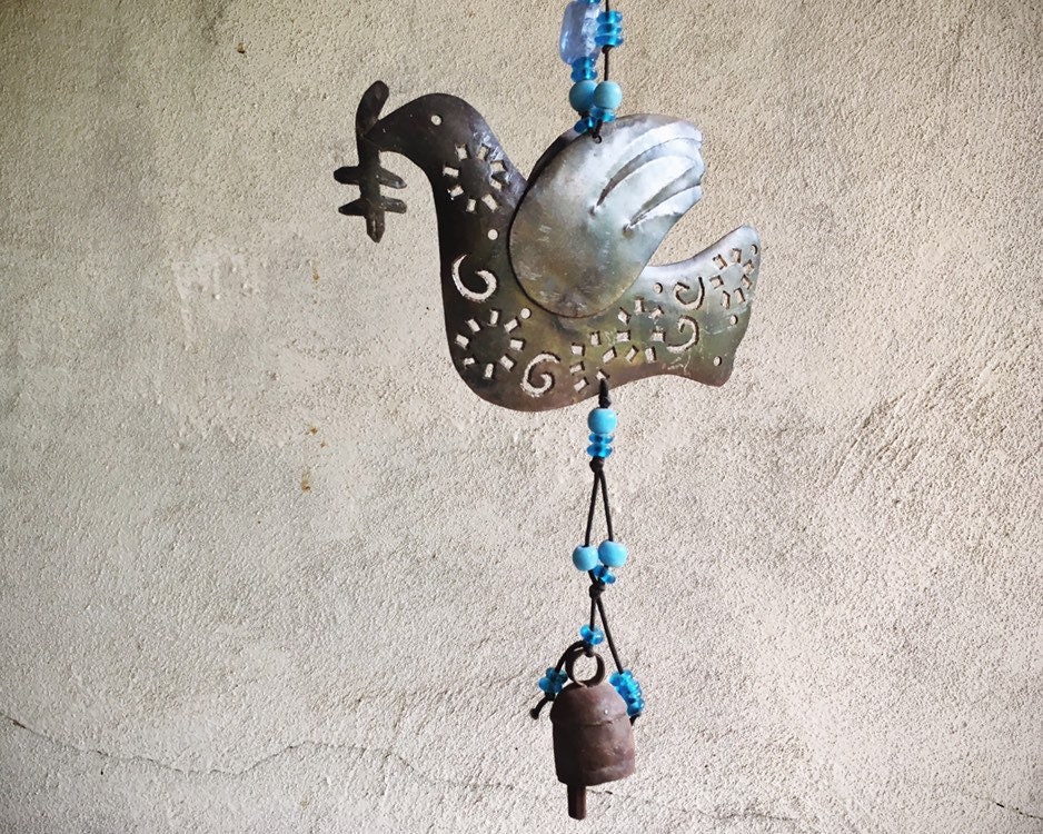 glass vintage bird bell