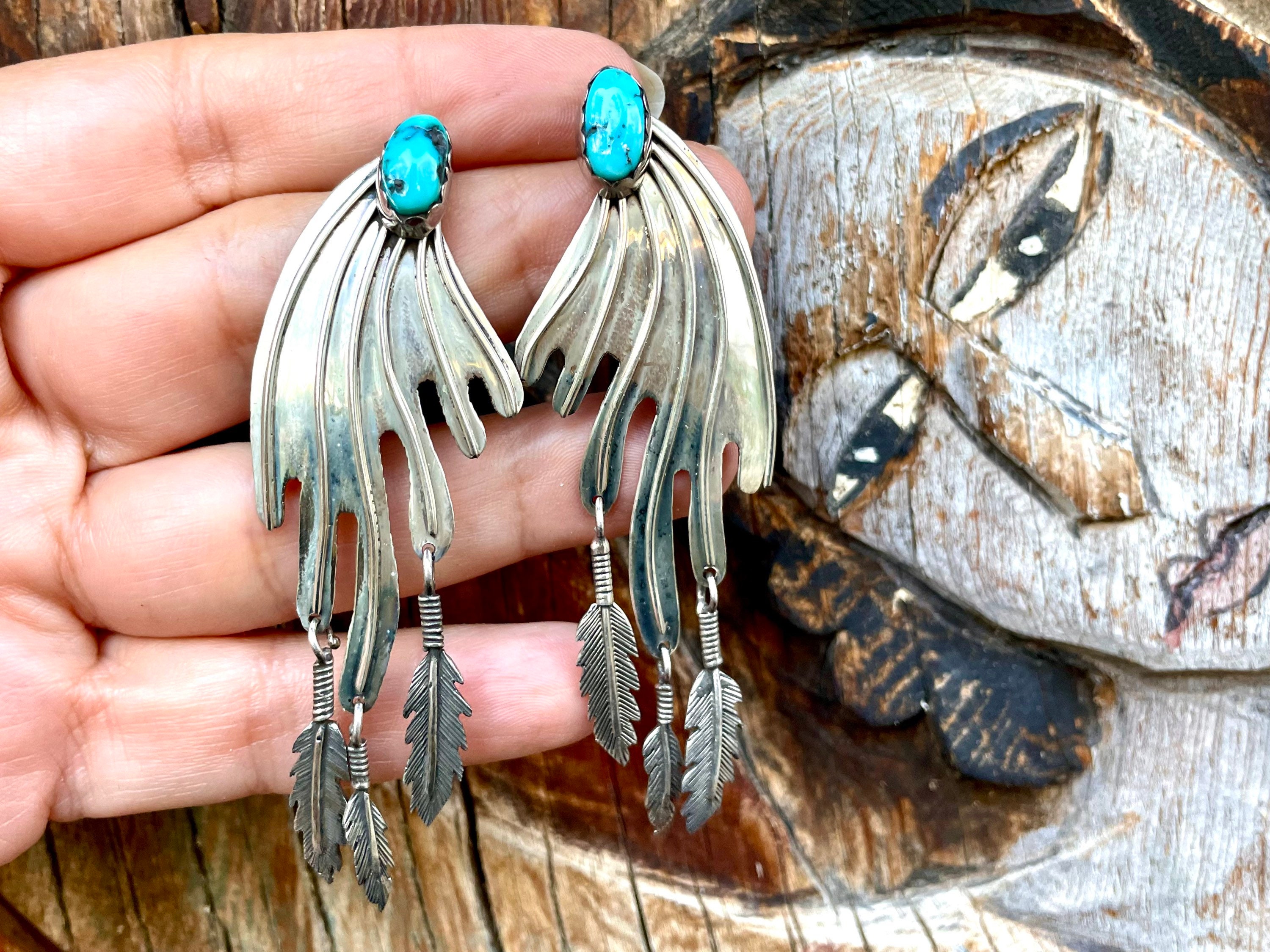 Vintage Navajo Ben Yazzie Sterling Silver Turquoise Vintage Navajo Ben Yazzie Sterling Silver Turquoise