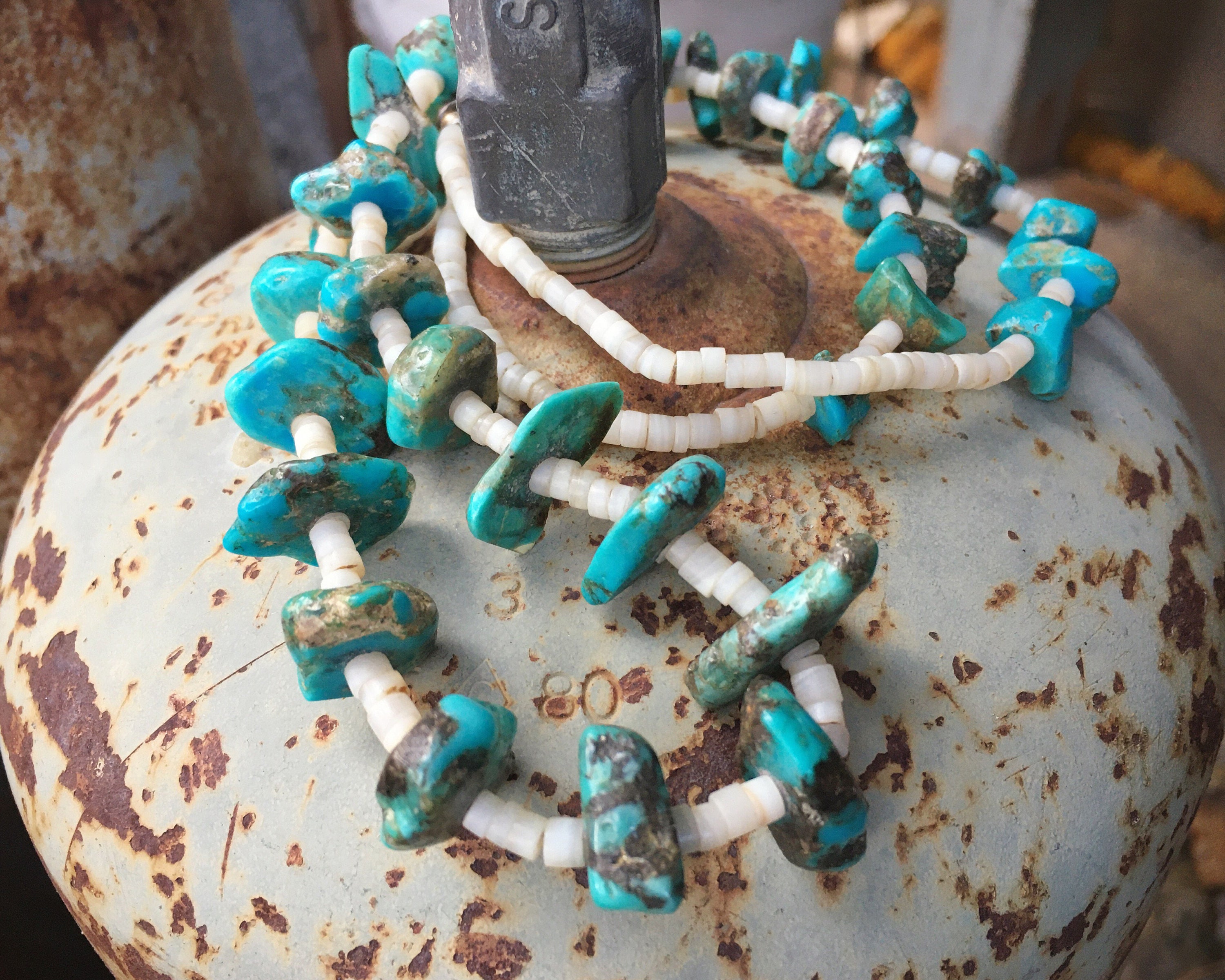 Turquoise nugget deals necklace