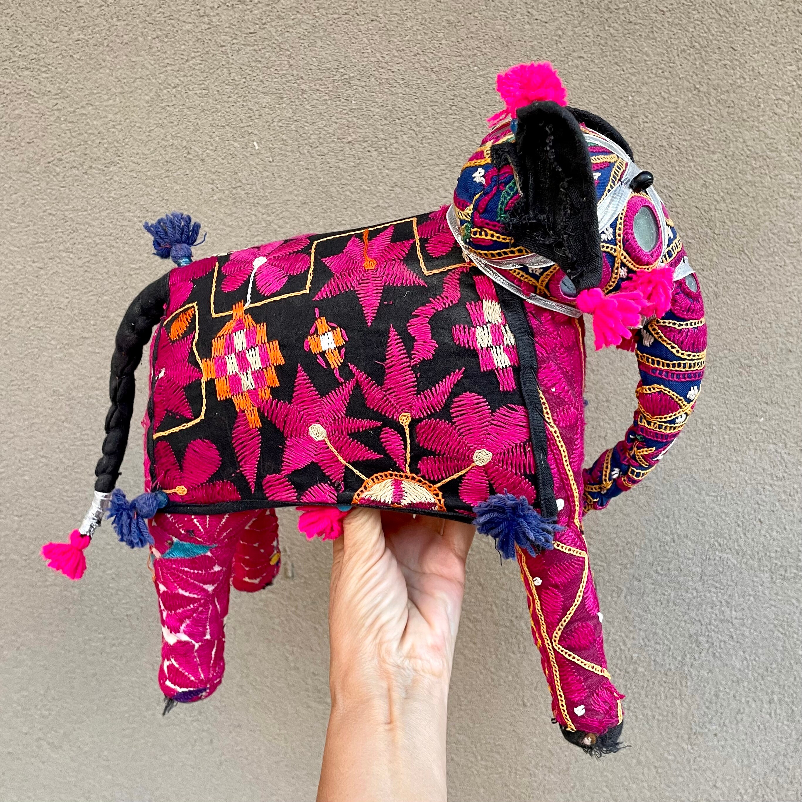 Vintage Elephant Textile Box From Rajasthan Vintage Elephant Textile Box From Rajasthan