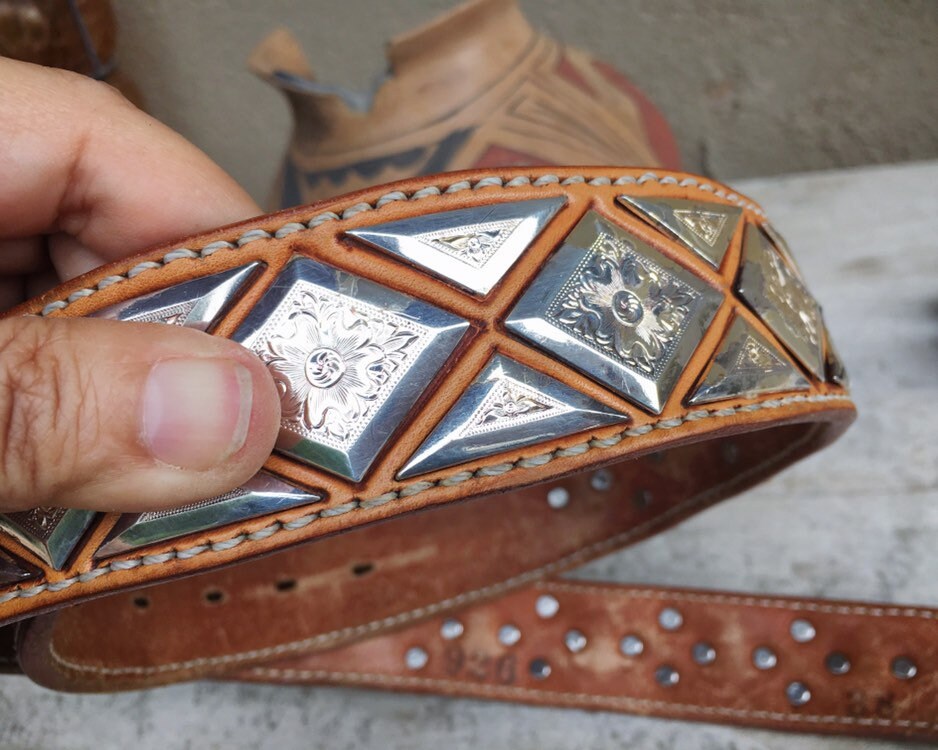 Silver Plated Heart Shaped Western Belt Buckle OR Double J