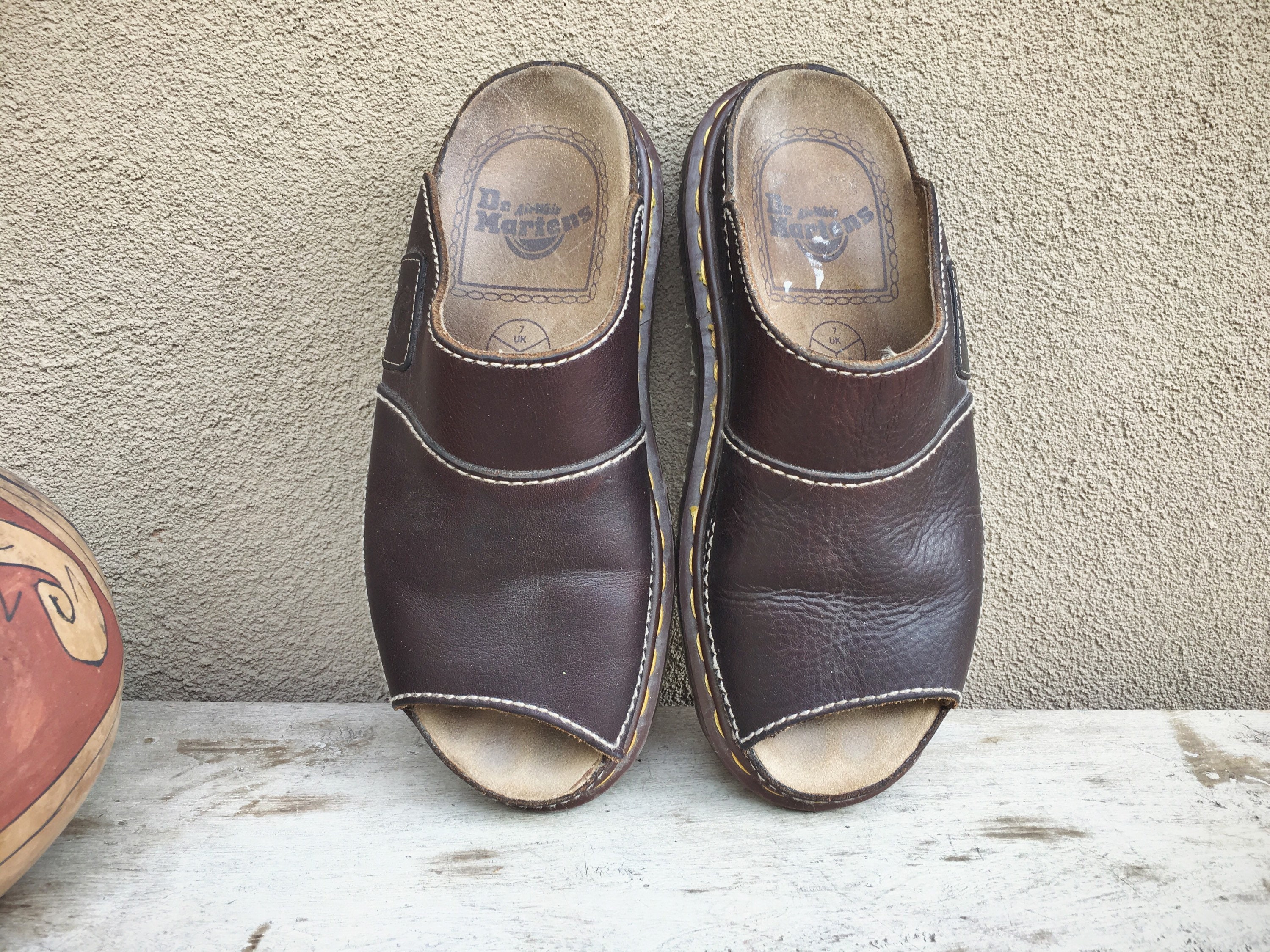 Vintage Dr Martens Slip On Sandals Women's UK Size 7 US Size 8 Brown ...