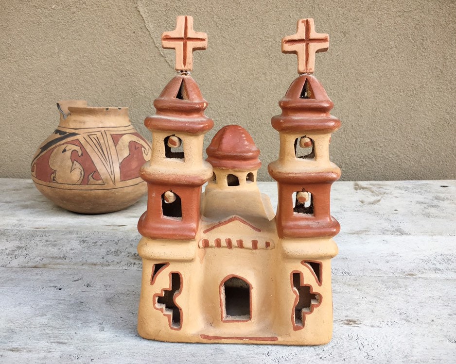 Mexican Pottery Folk Art Church Heron Martinez Southwestern Mexican Pottery Folk Art Church Heron Martinez Southwestern