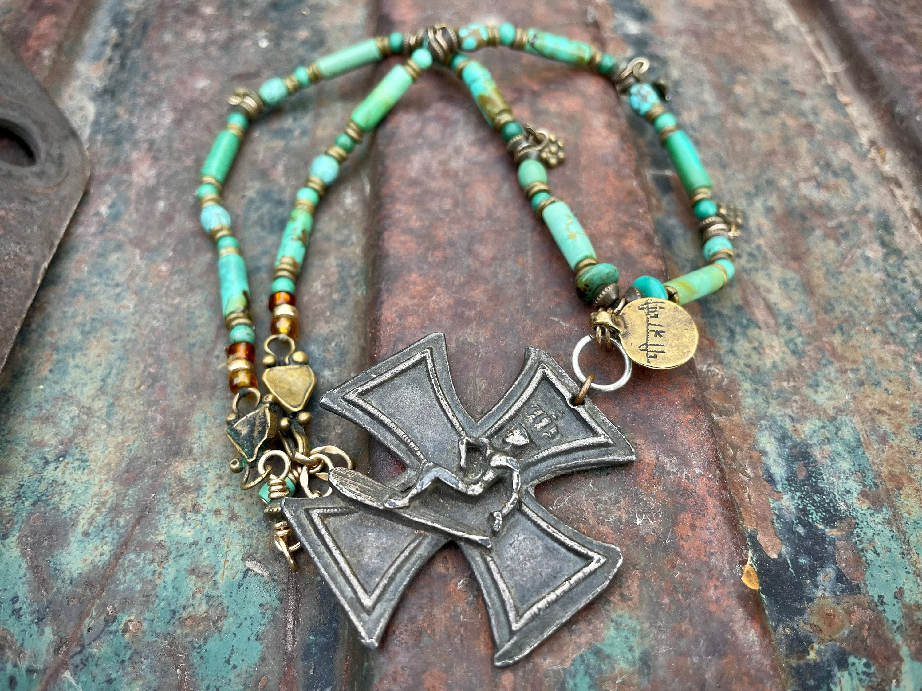 Surfer cross deals necklace