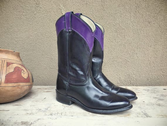 purple cowboy boots womens