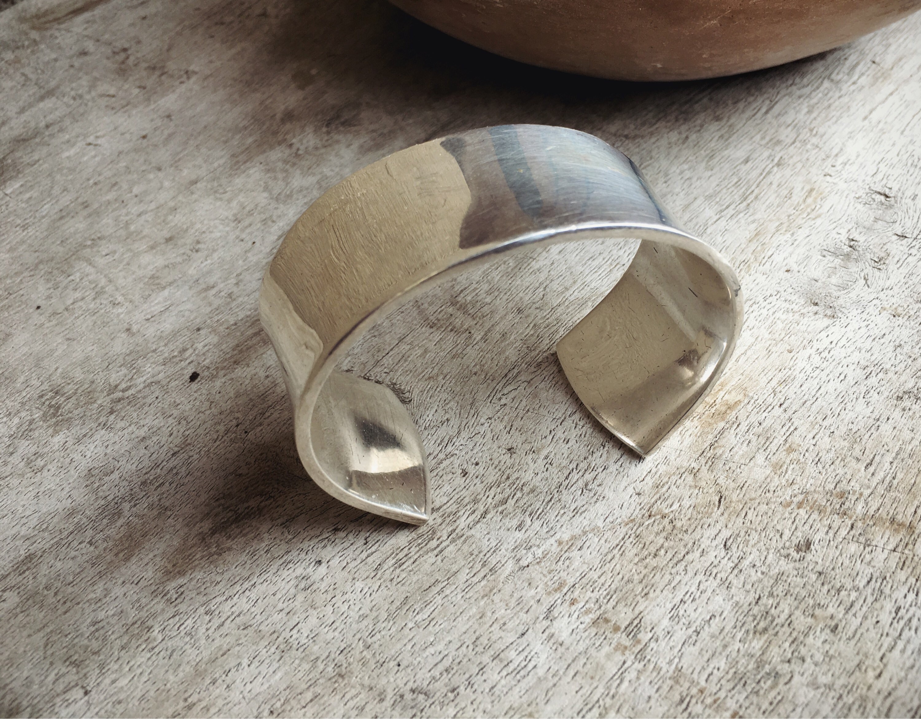 Heavy Sterling Silver Cuff Bracelet for Women or Men, Native American