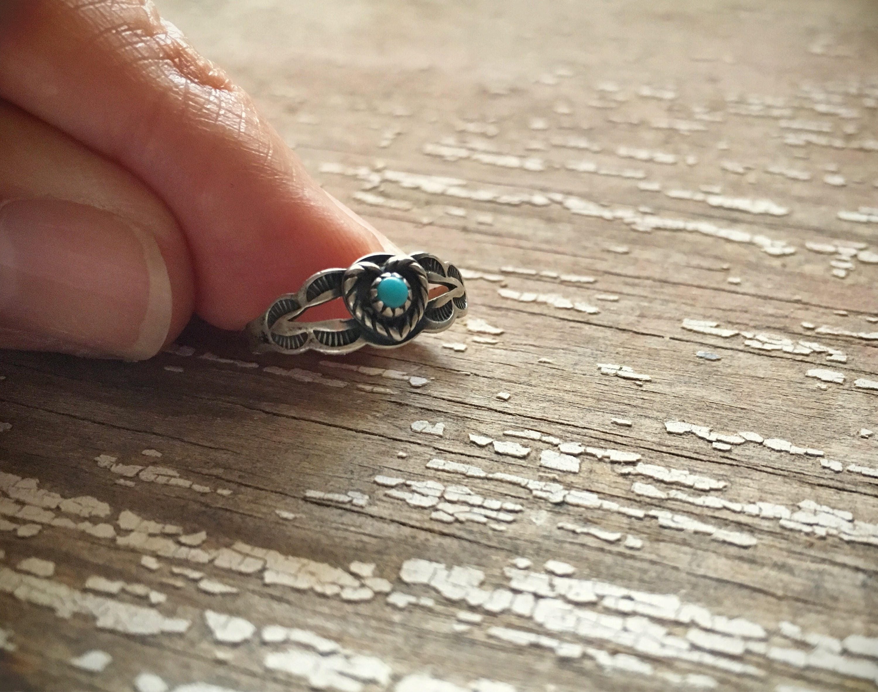 Fred Harvey Era Child's Ring, Pinky Ring, Heart Ring, Small