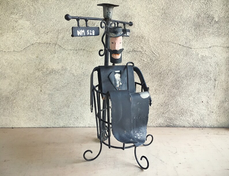 Vintage Metal Folk Art Sculpture New Mexico Art Outsider Art Etsy