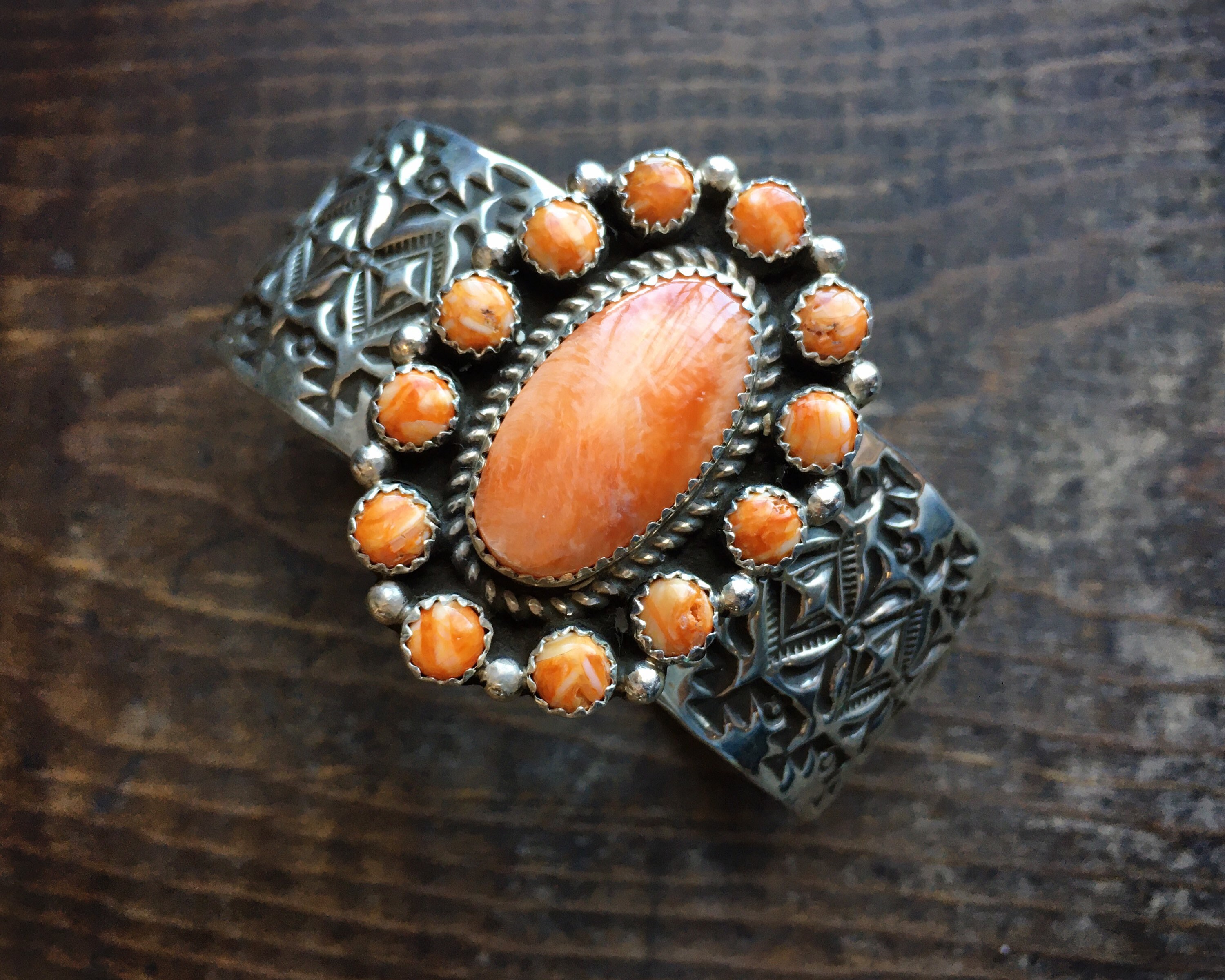 orange spiny oyster bracelet