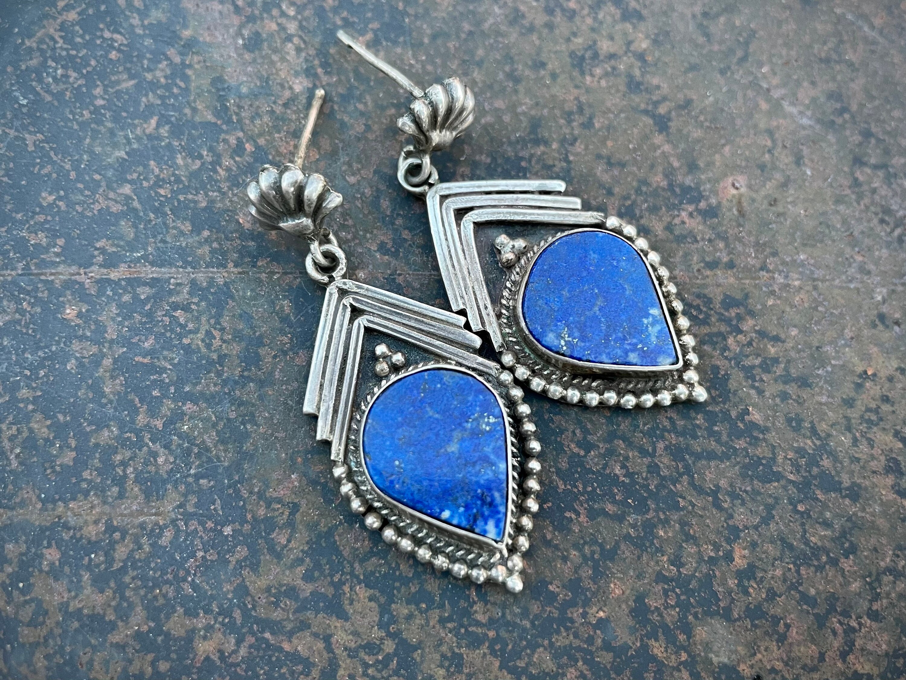 Blue Lapis Lazuli 925 Silver Stone Pendant at best price in Jaipur | ID