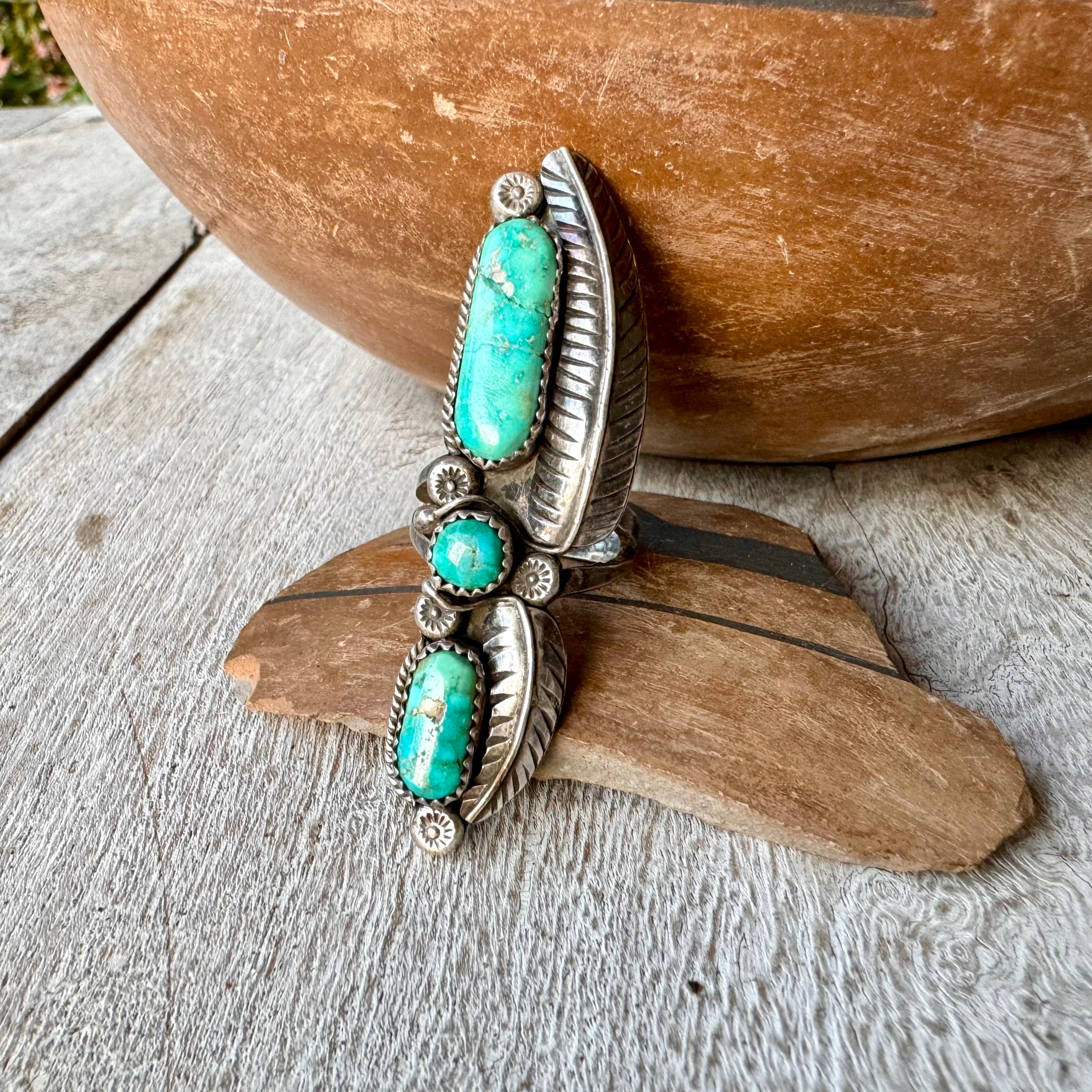 Vein Of Matrix Vintage Native American Navajo Green Turquoise Sterling Silver Bracelet Vein Of Matrix Vintage Native American Navajo Green Turquoise Sterling Silver Bracelet