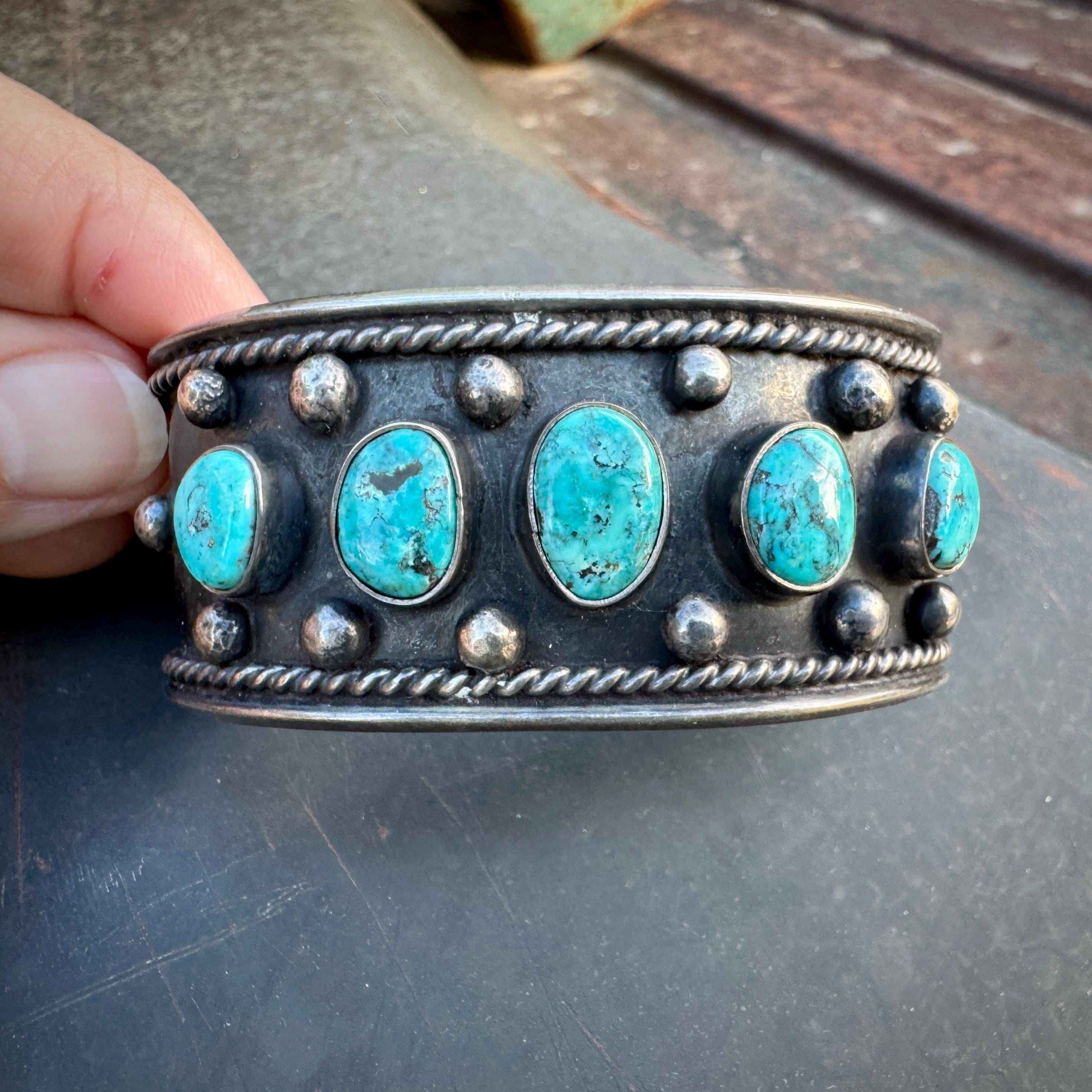Detailed Vintage Southwest Face Sterling Silver Bracelet Cuff Detailed Vintage Southwest Face Sterling Silver Bracelet Cuff