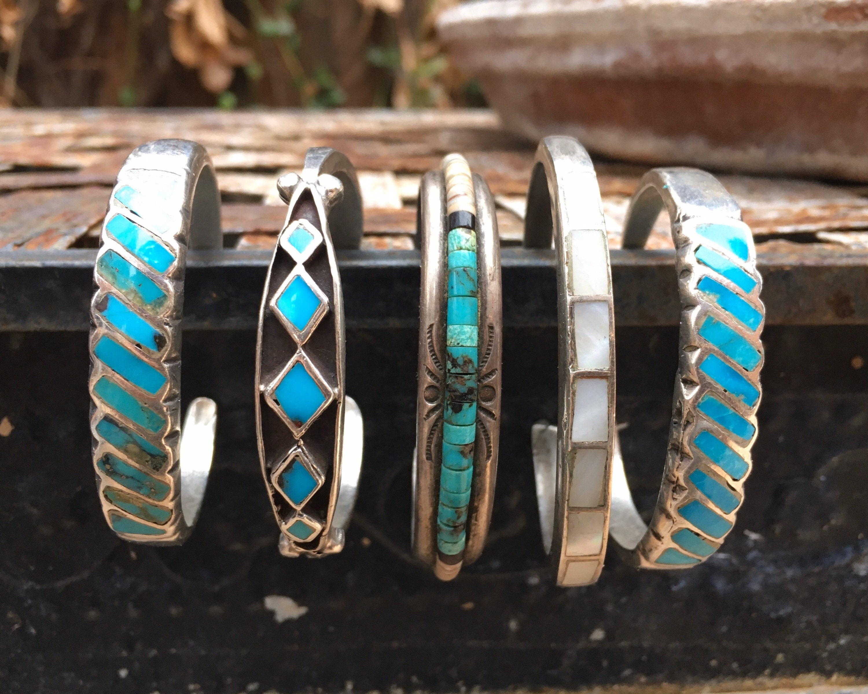 Sterling Silver Mother of Pearl Cuff Bracelet for Women or Men