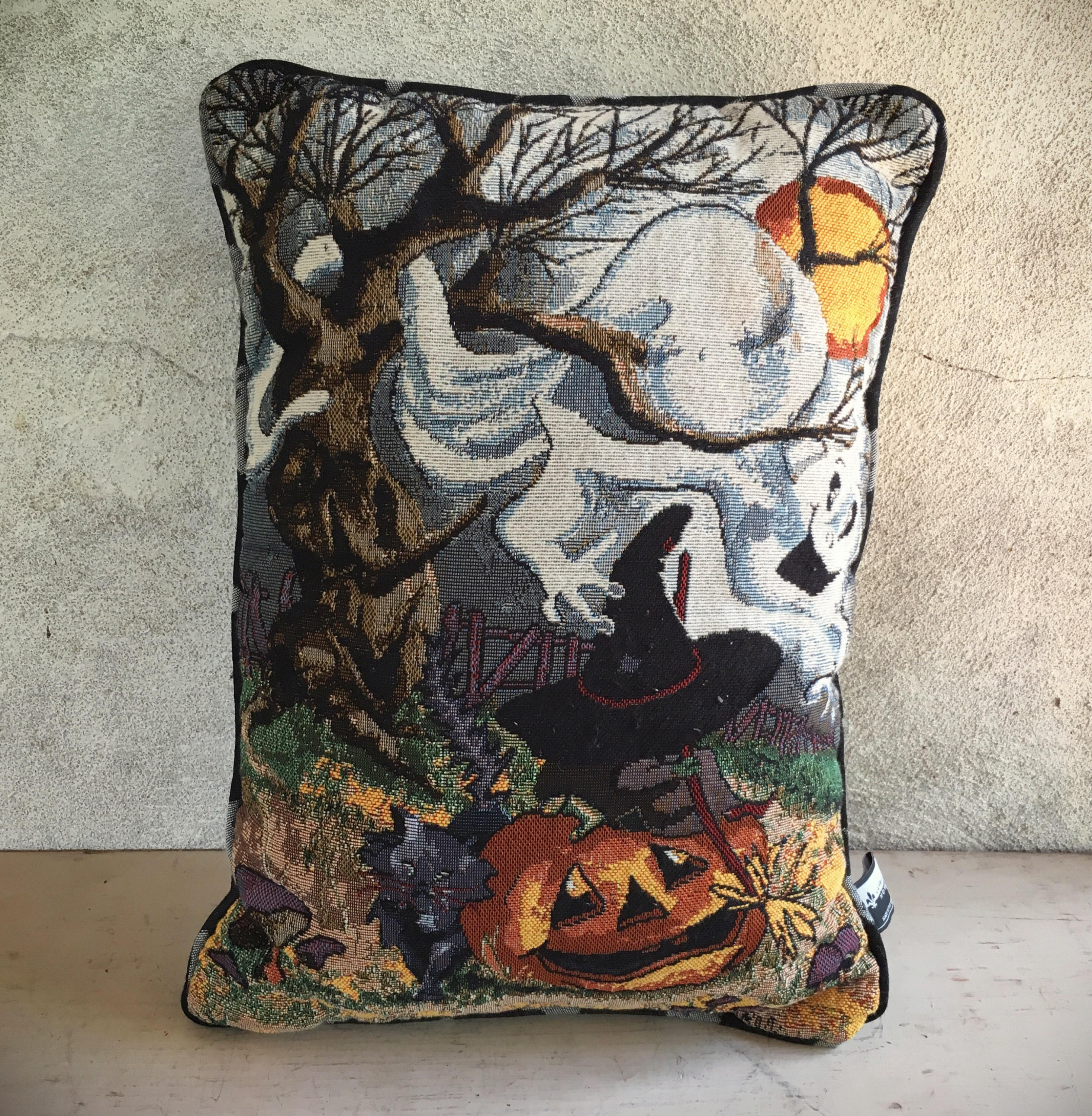 Vintage Halloween throw pillow 11 x 16 by La France Made in USA